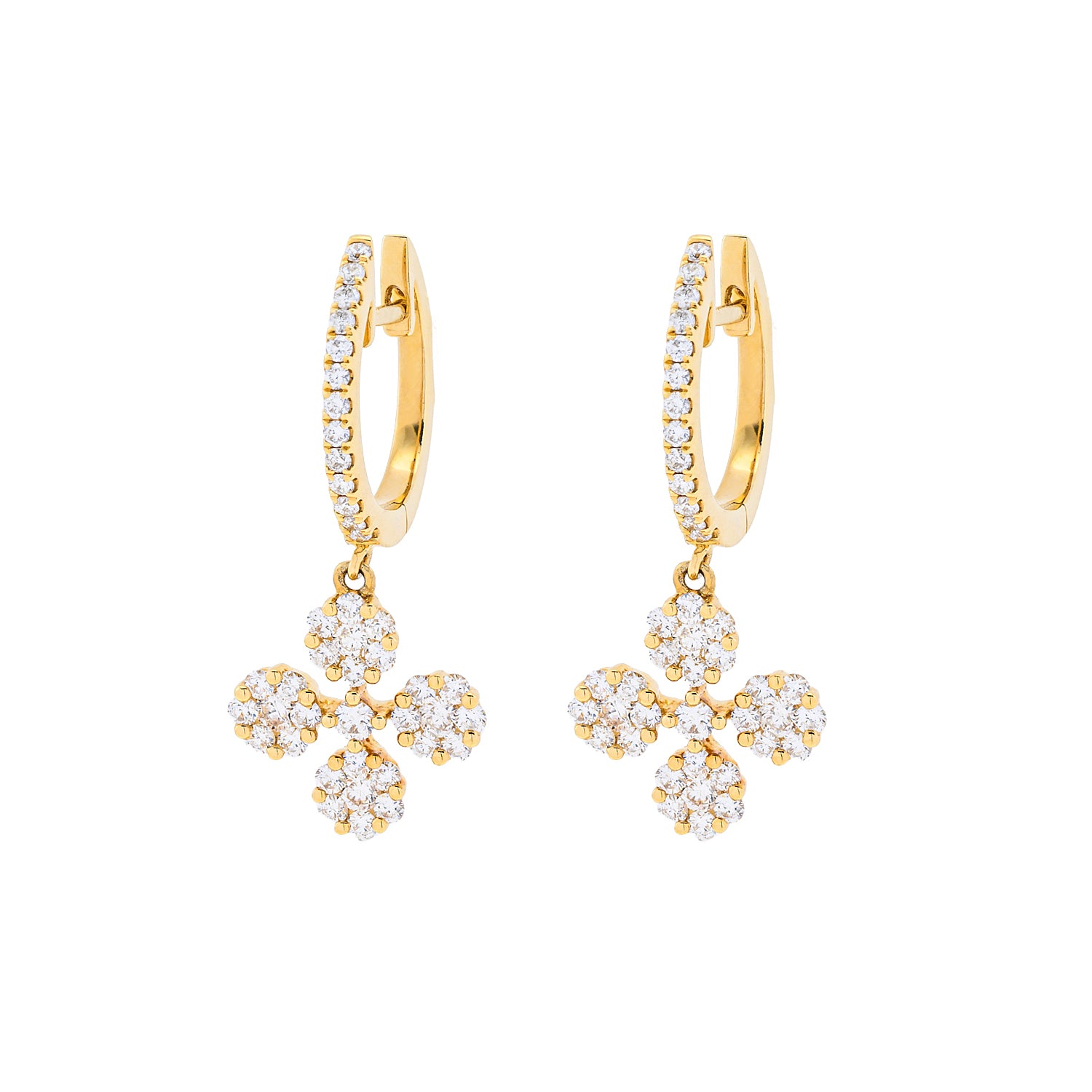 Faith in diamonds- cross earring