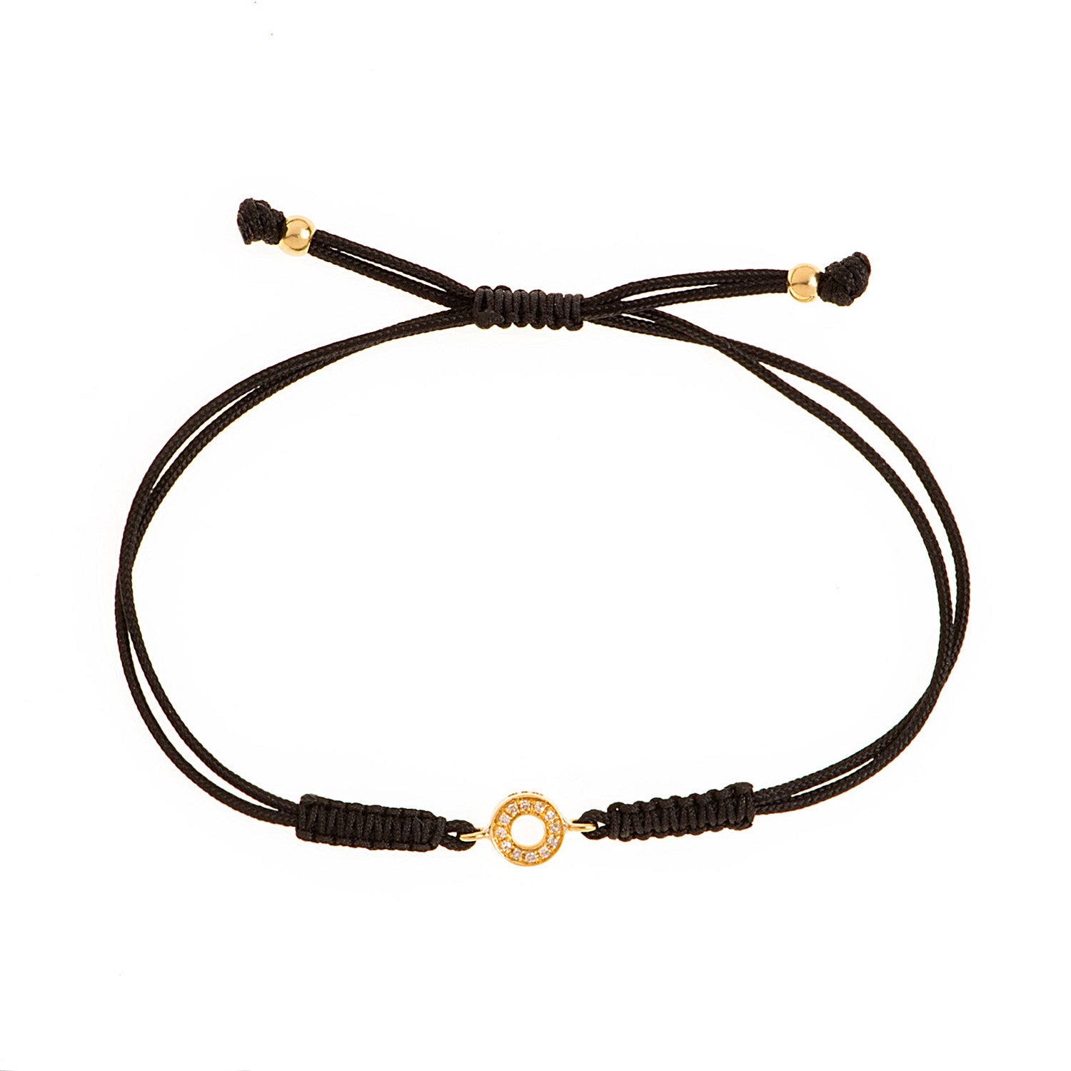 Diamond Circle Cord Bracelet