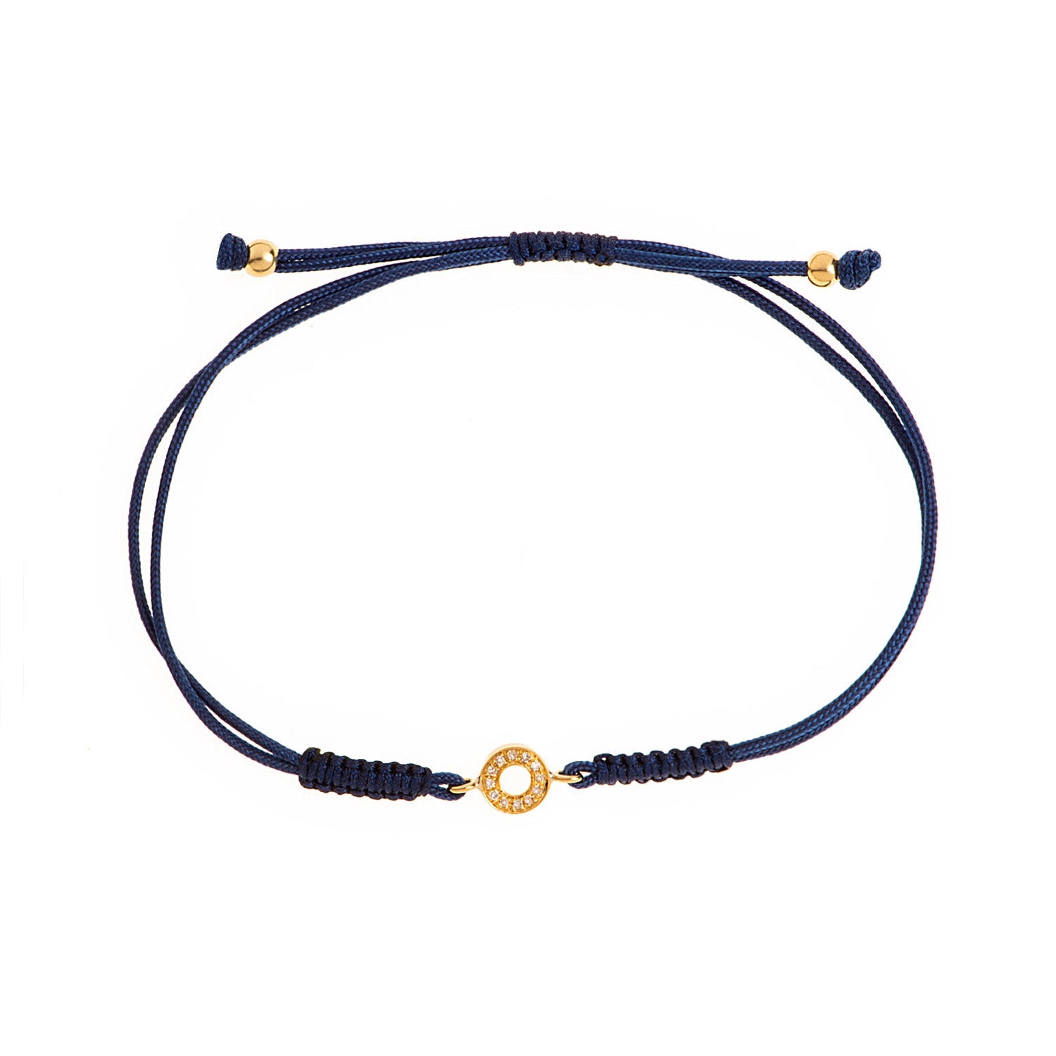 Diamond Circle Cord Bracelet