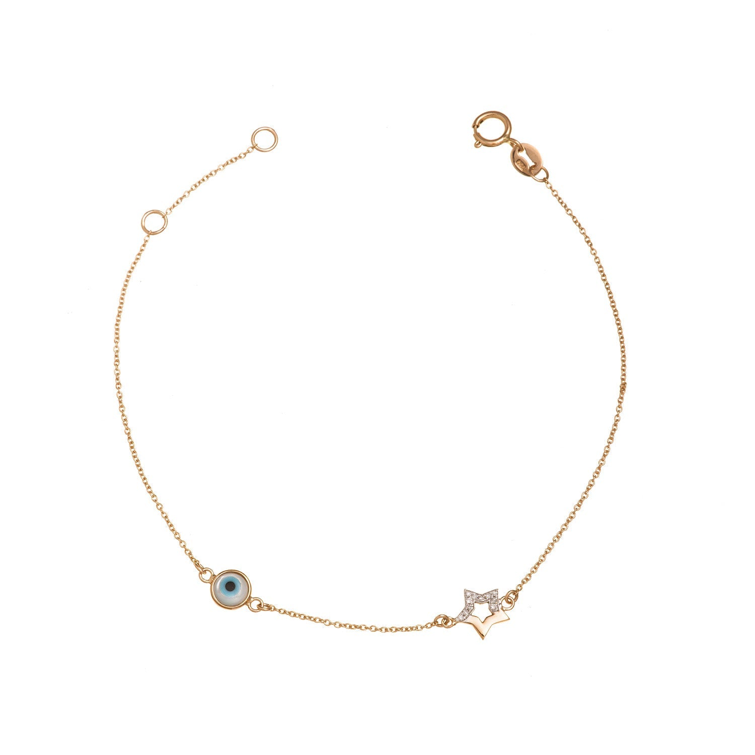 Star Bracelet with Evil Eye - Anatol Jewelry
