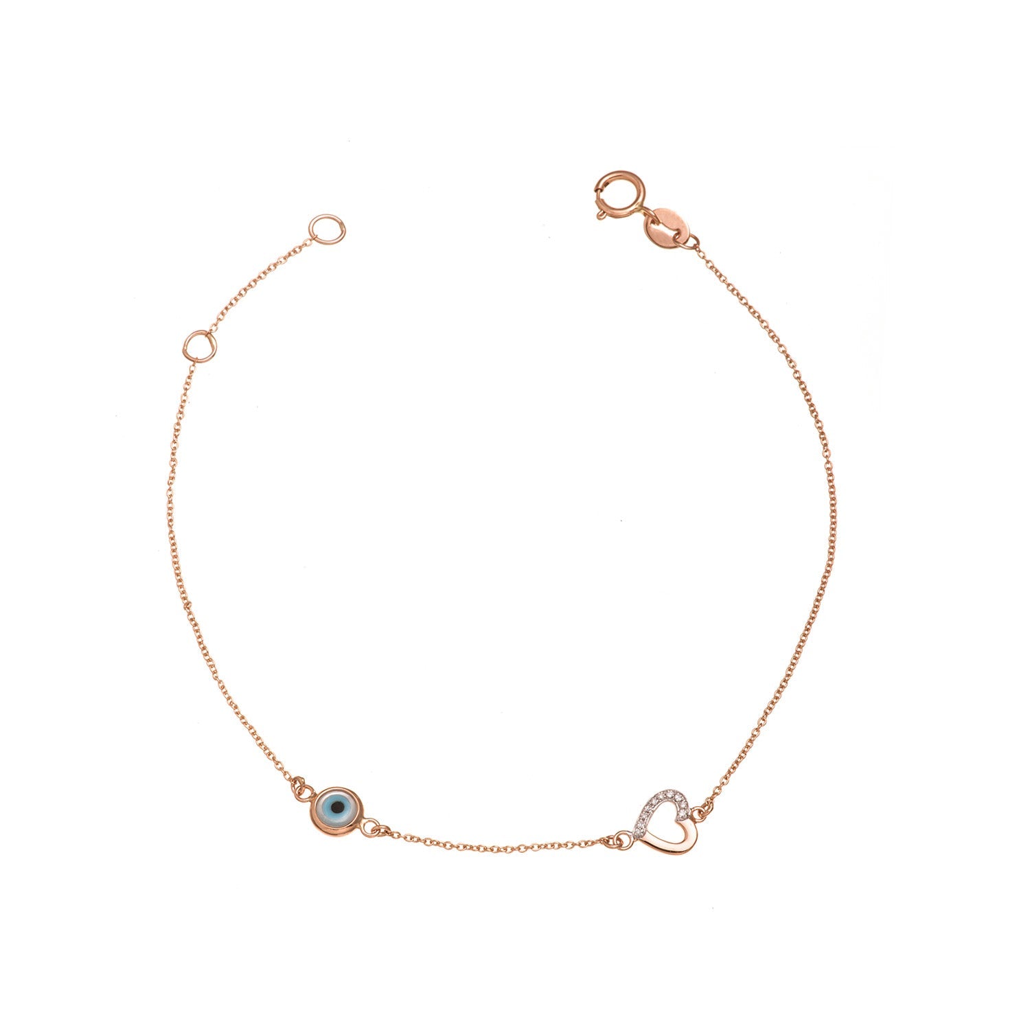 Heart and Eye Bracelet