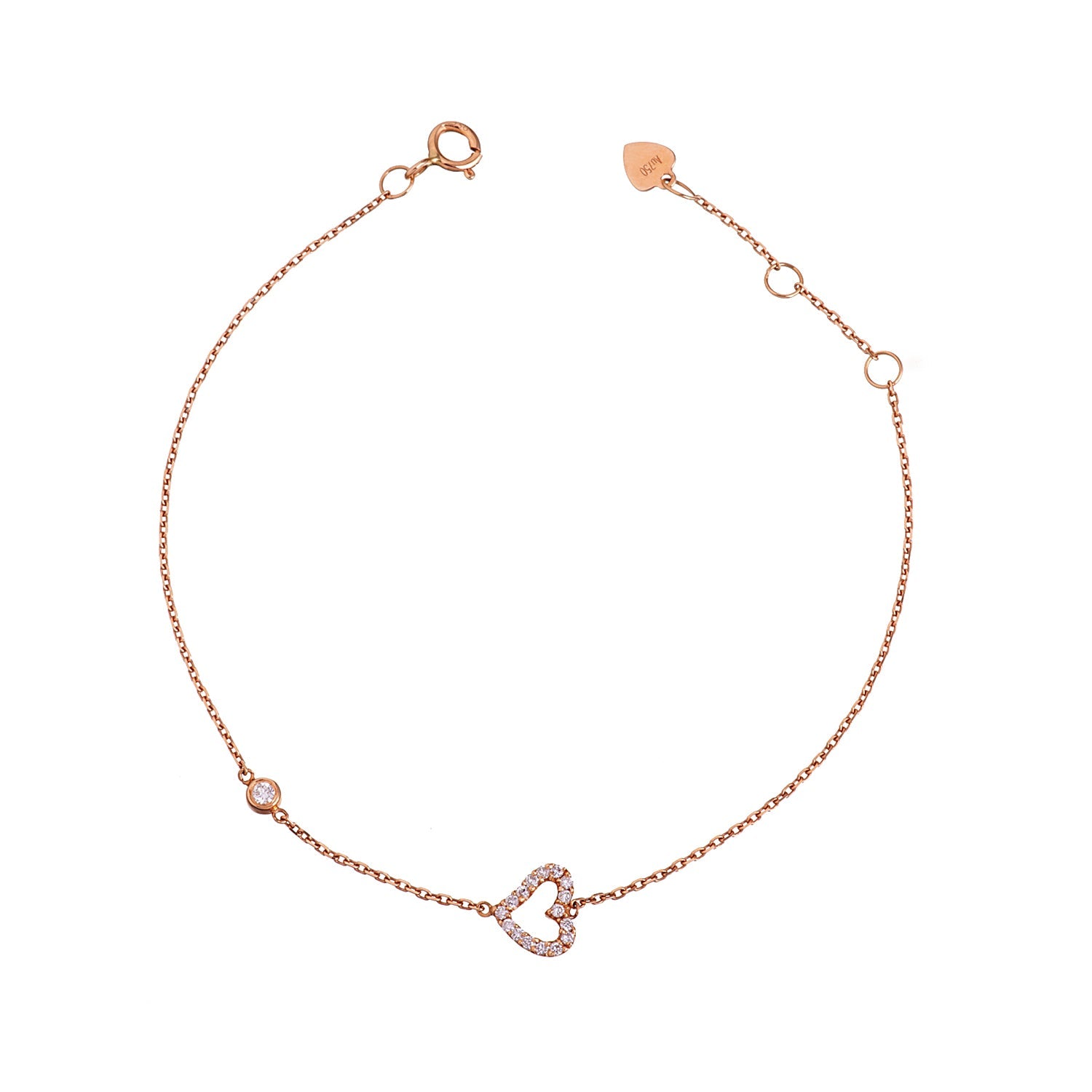 Diamond Heart Bracelet