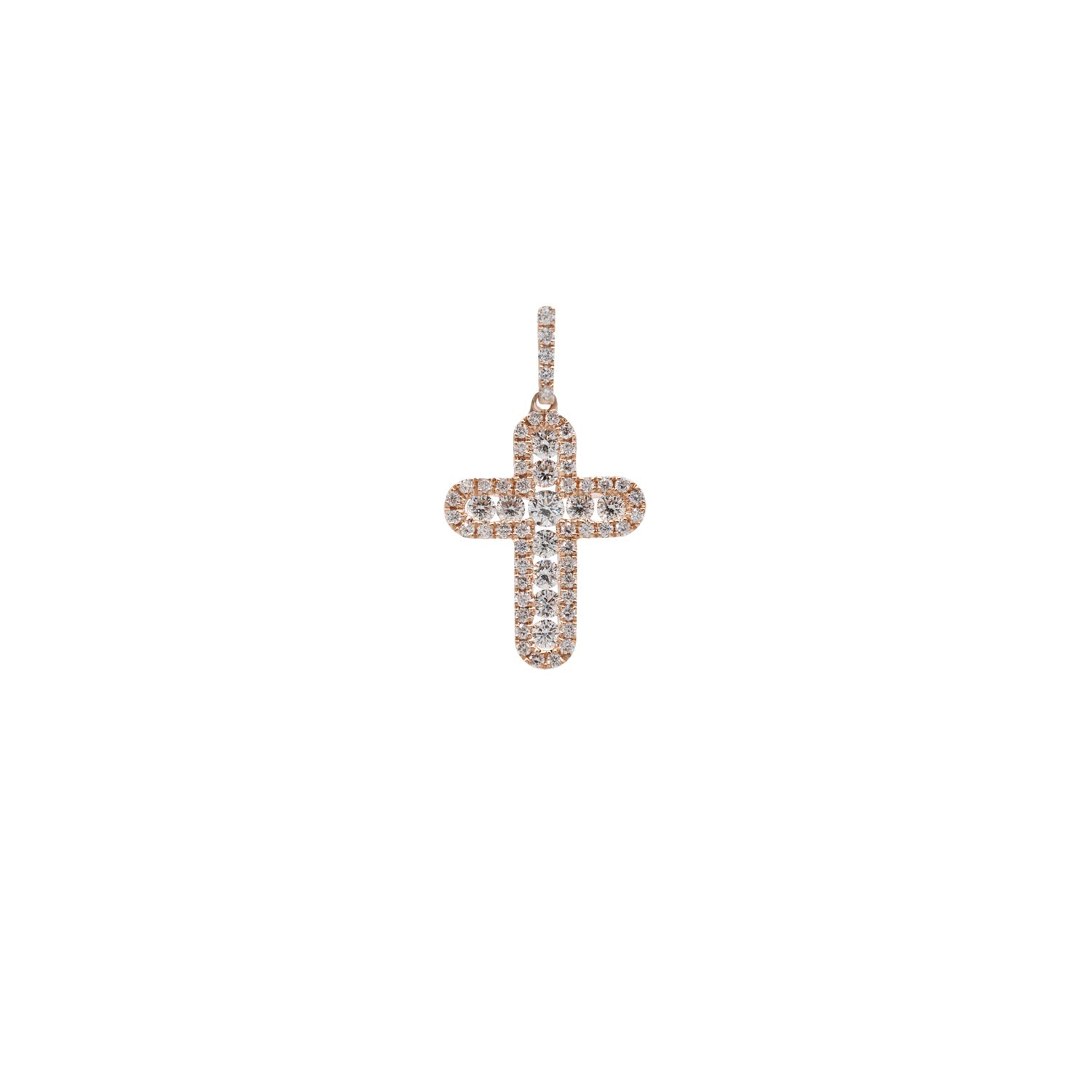 Playful Diamonds Cross Pendant - Anatol Jewelry