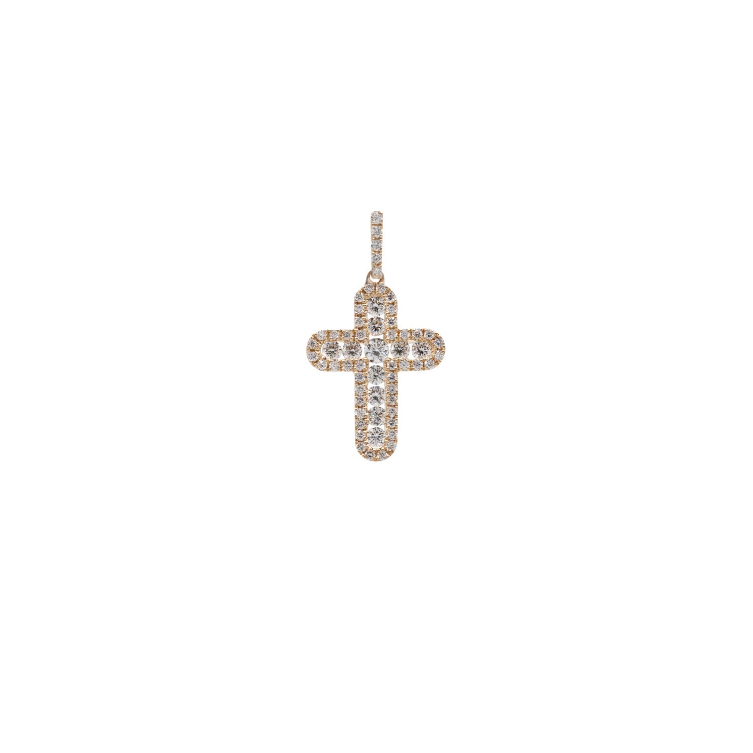 Playful Diamonds Cross Pendant - Anatol Jewelry