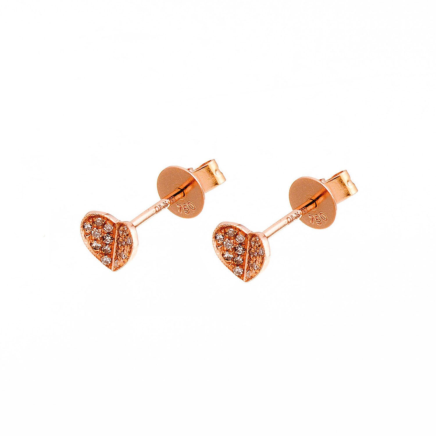 Diamond Heart Studs