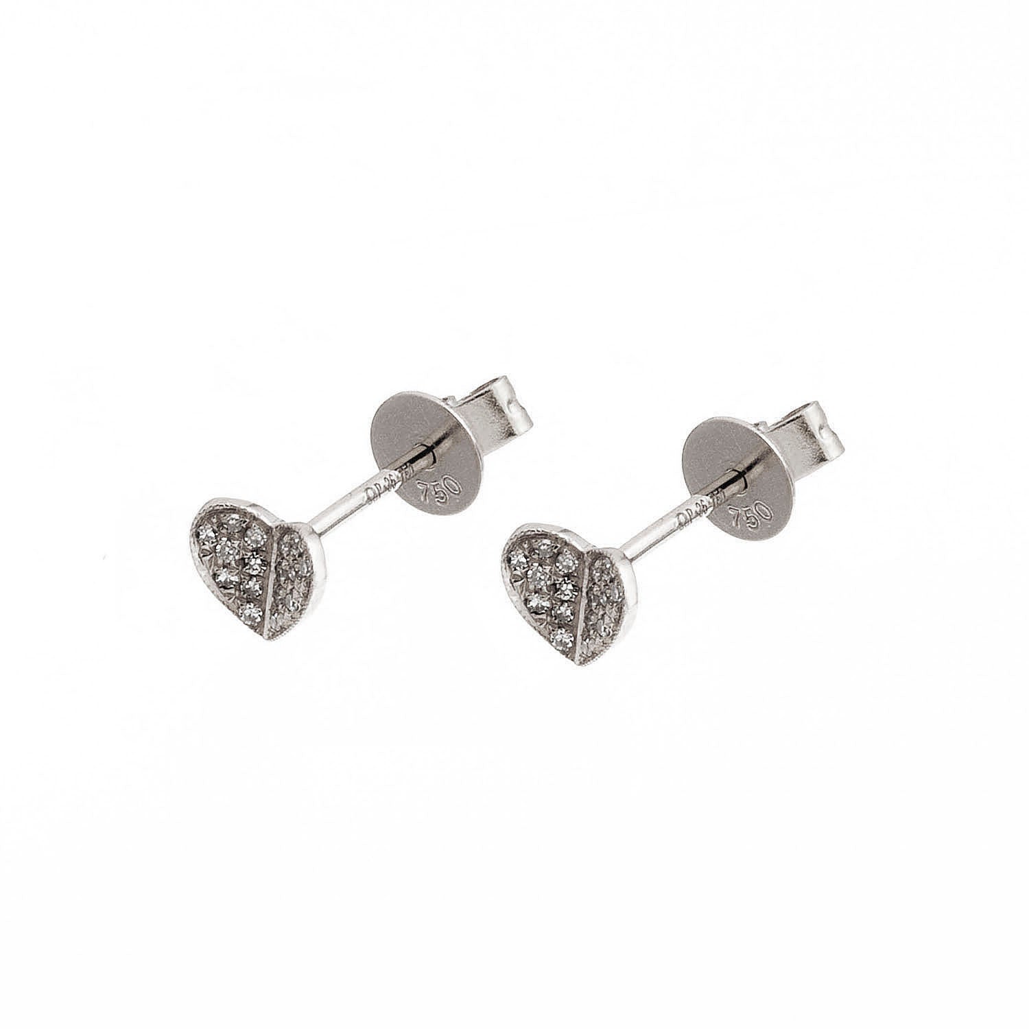 Diamond Heart Studs