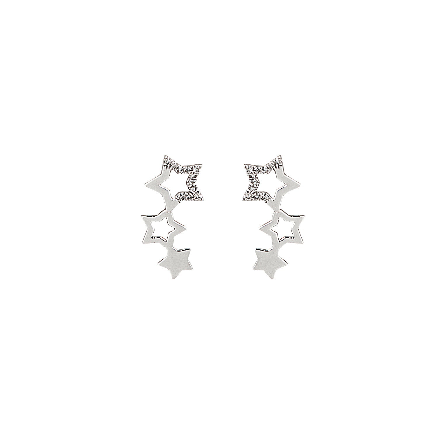 Diamond Star Stud Earrings