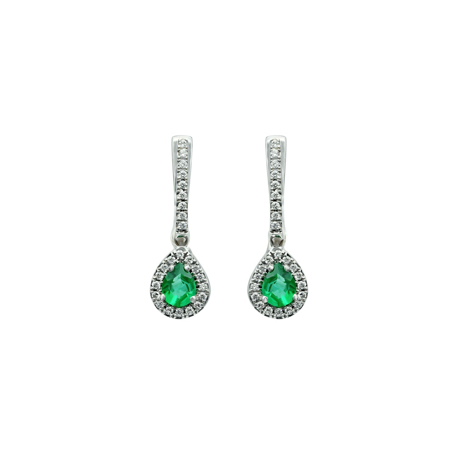 Pear shaped Emerald earrings
