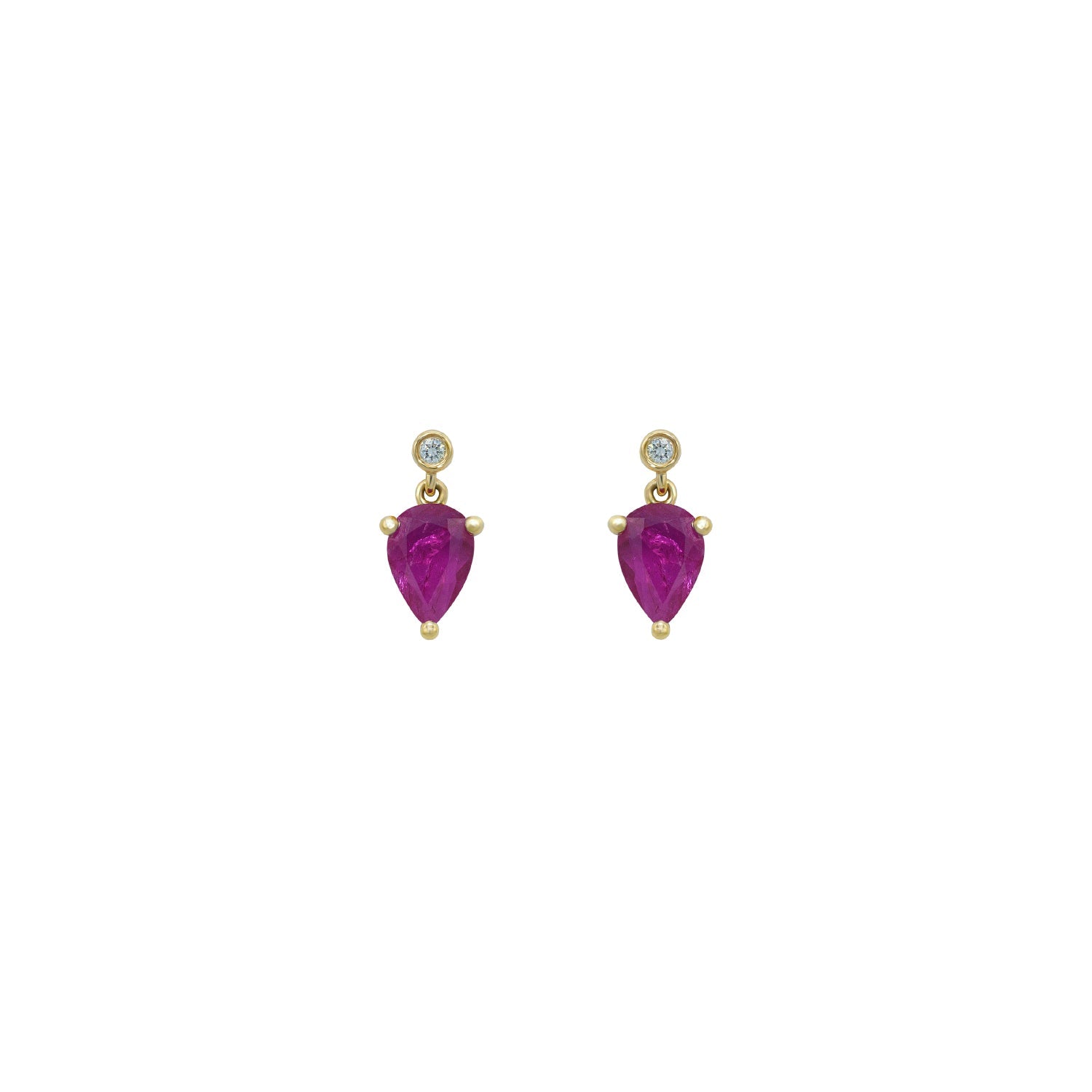 Diamond and Ruby Earring