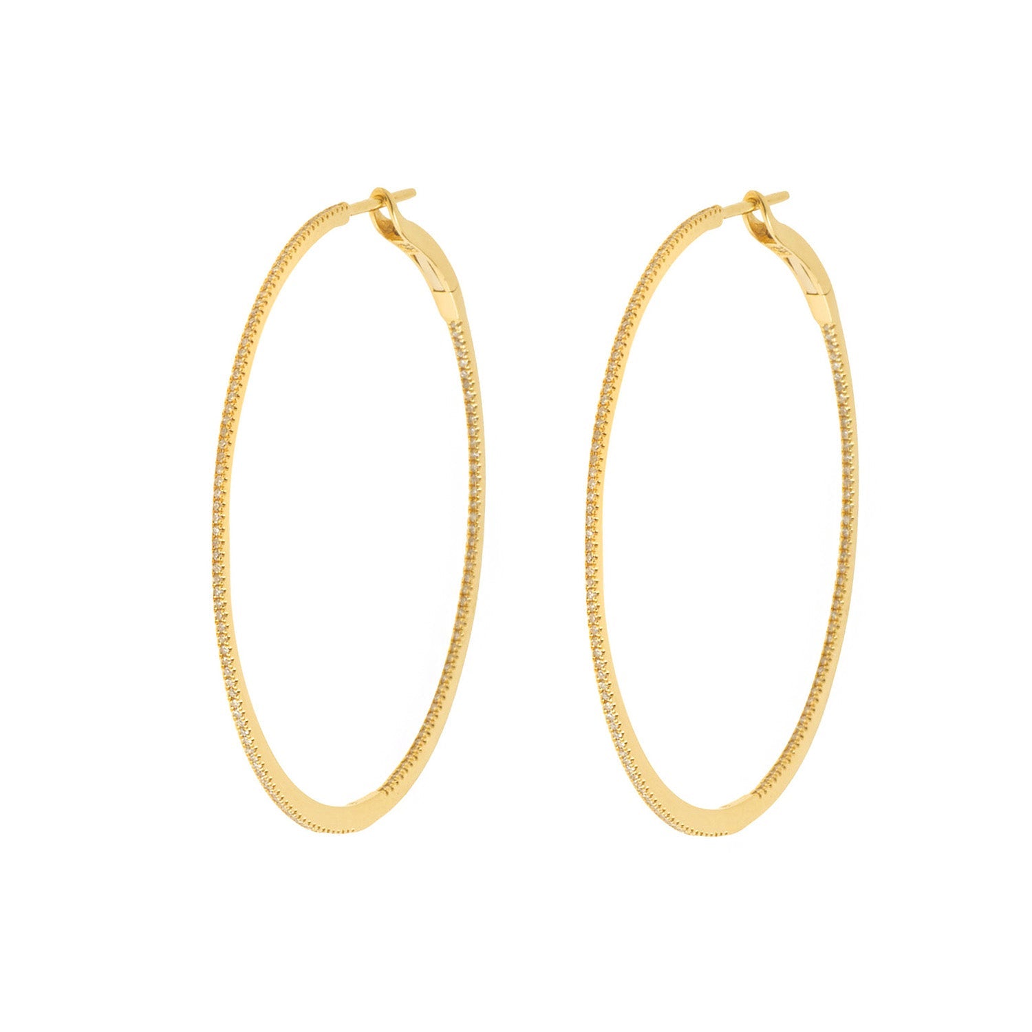 4.5cm Diamond Hoops