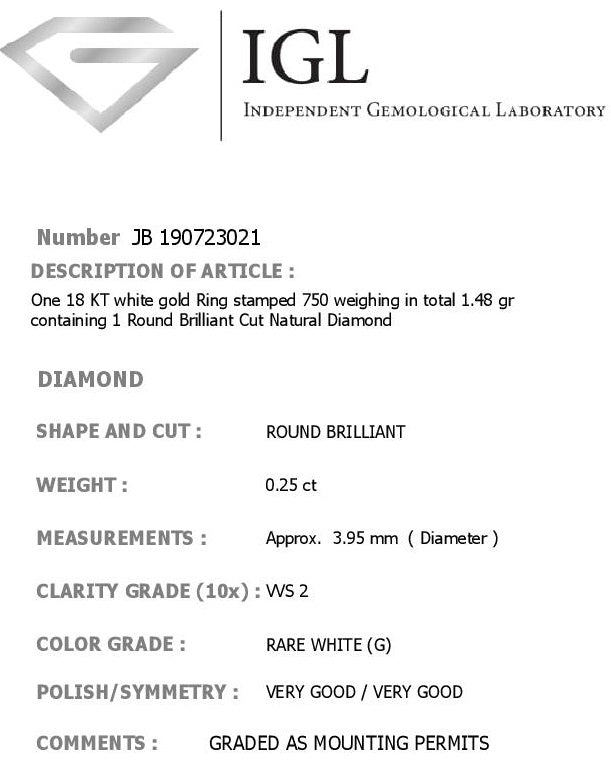0.25ct Twist Setting Diamond Engagement Ring