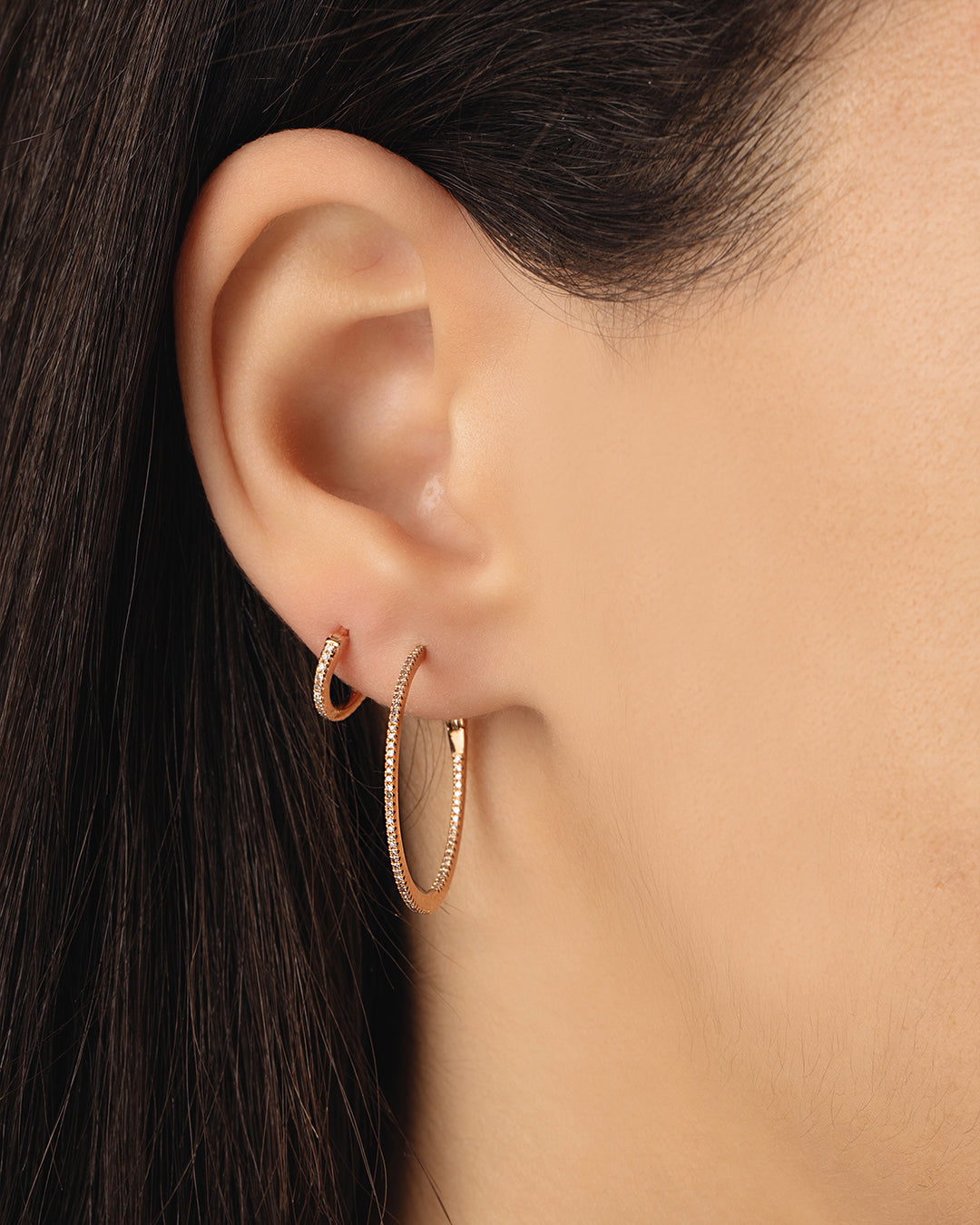 Diamond Hoop Earrings