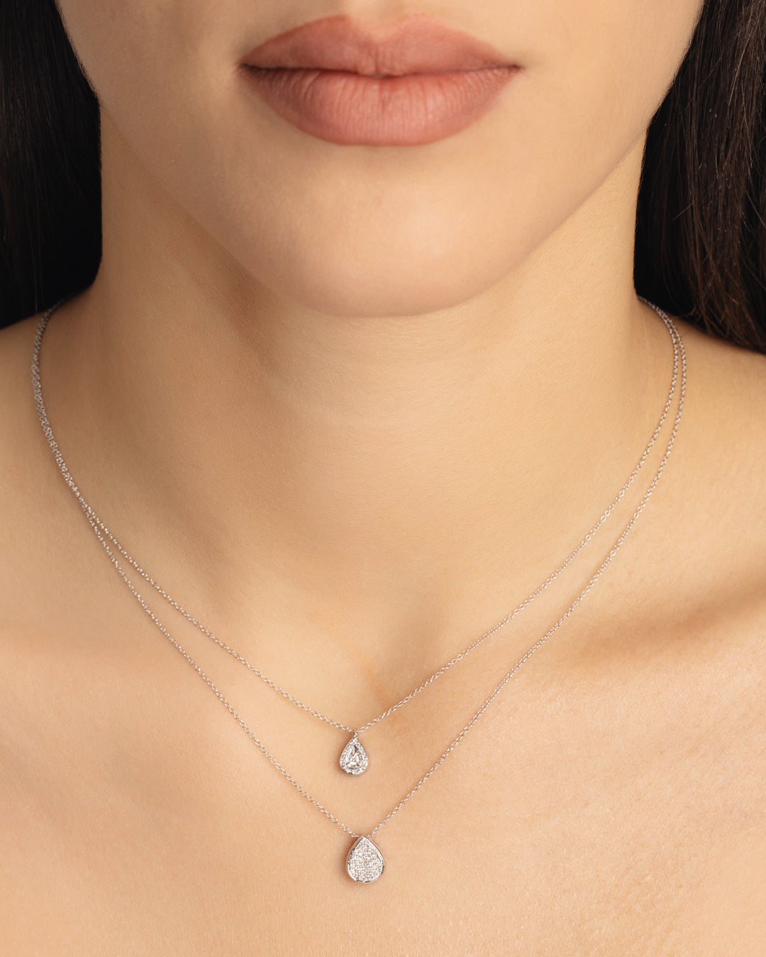 Pear Shaped Diamond Necklace