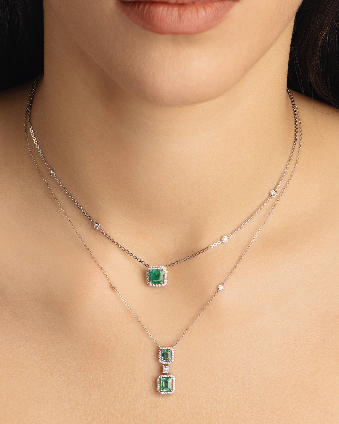 Emerald Diamond Necklace