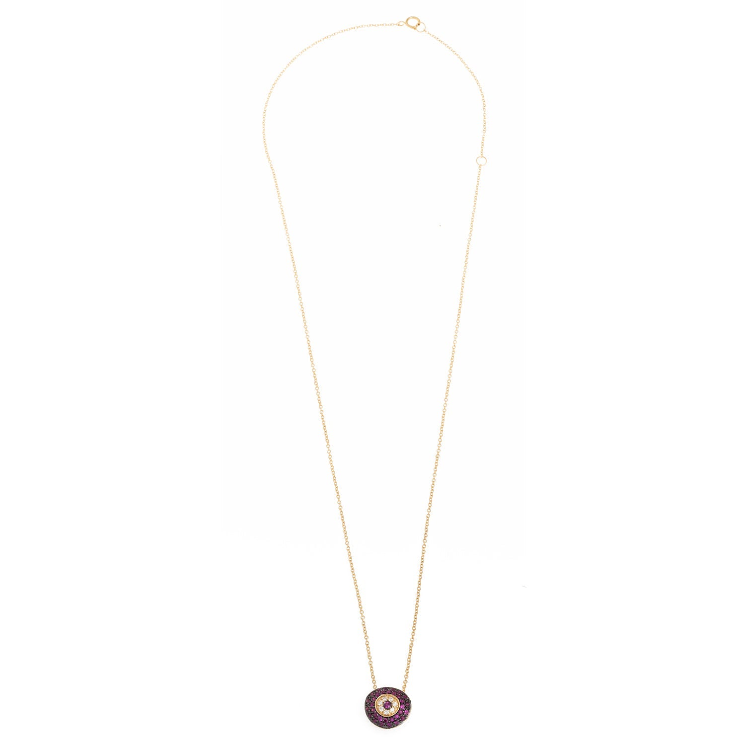 Ruby Pebble Evil Eye