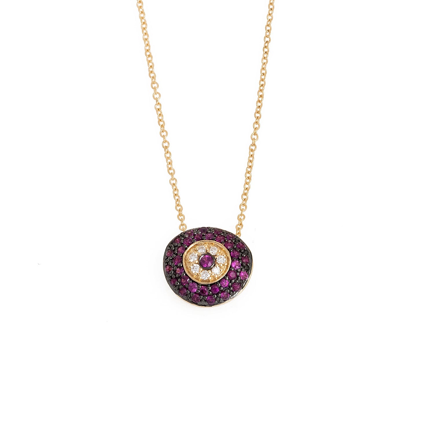 Ruby Pebble Evil Eye
