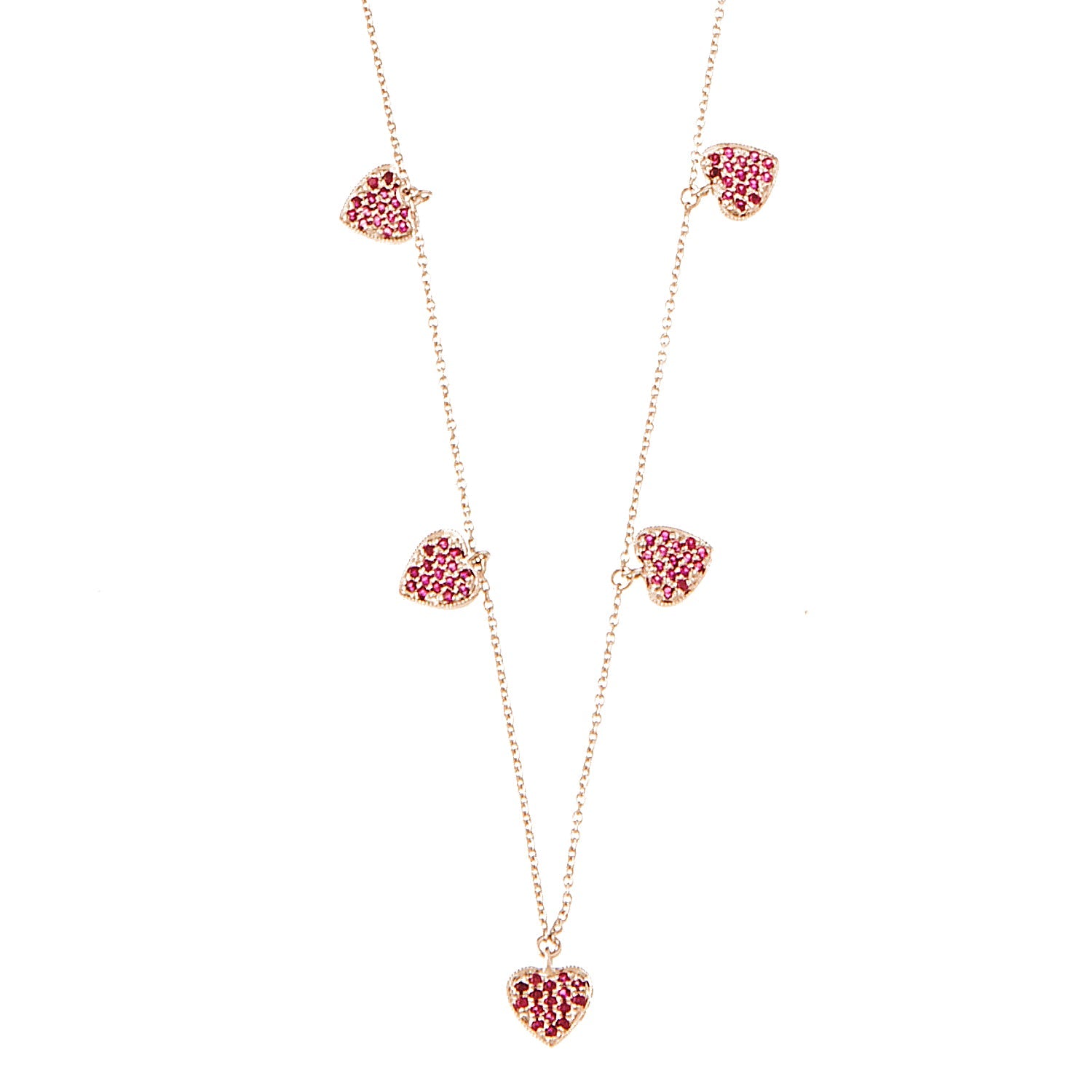 Ruby Hearts Necklace