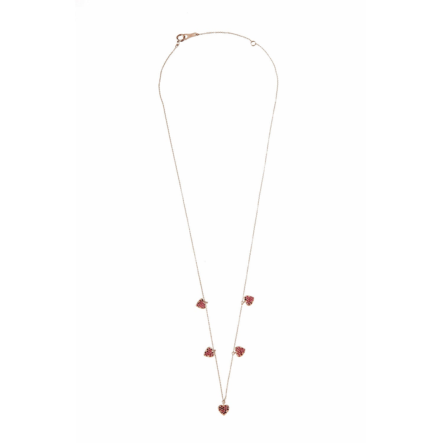 Ruby Hearts Necklace