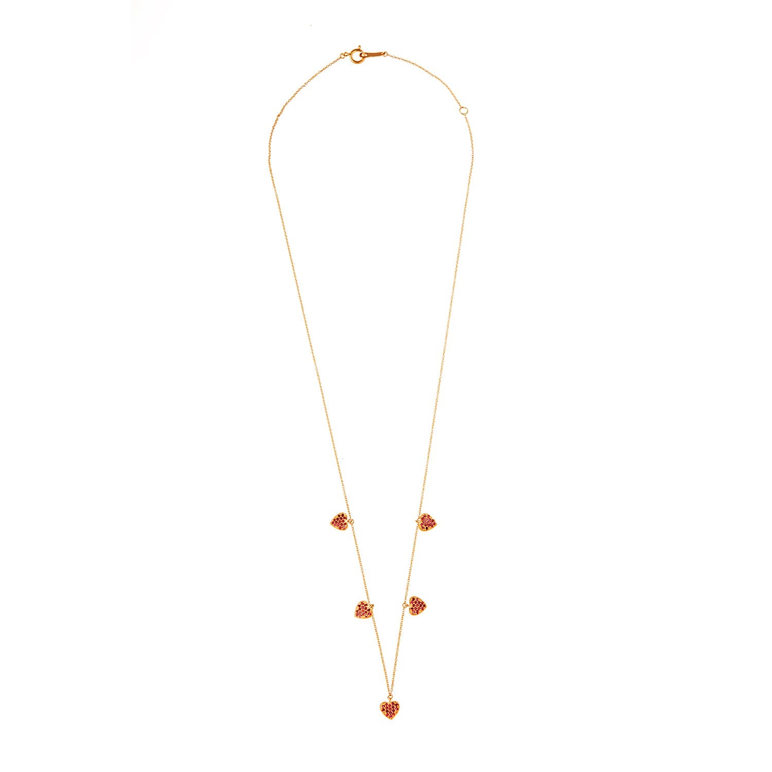 Ruby Hearts Necklace