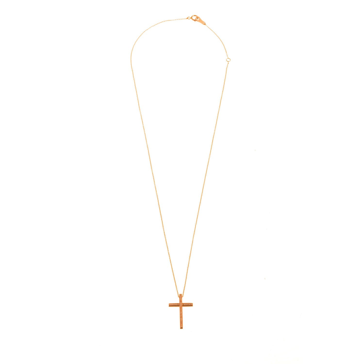 Gold and Diamond Cross Necklace