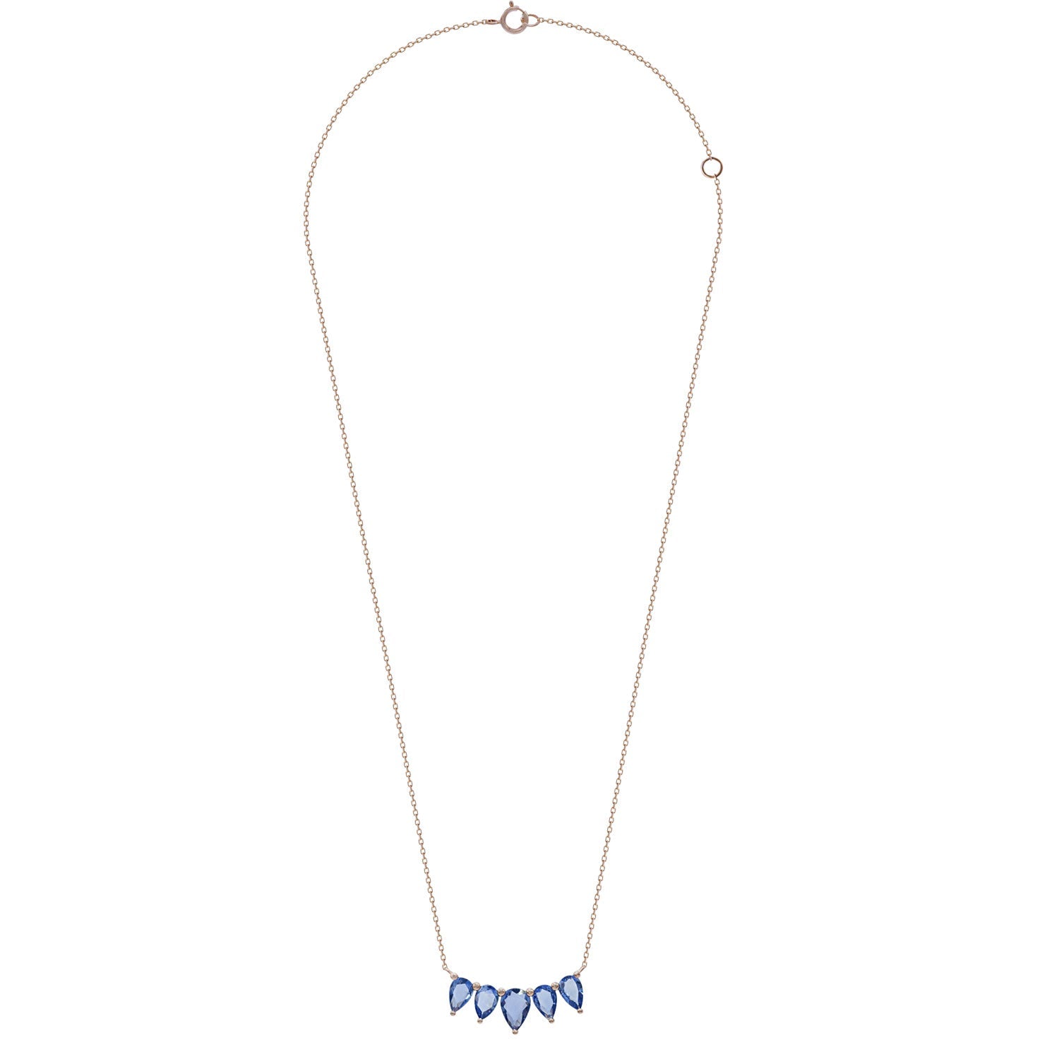 Blue Sapphire Bar Necklace