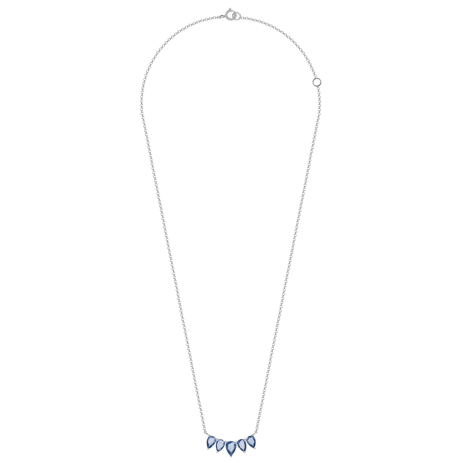 Blue Sapphire Bar Necklace