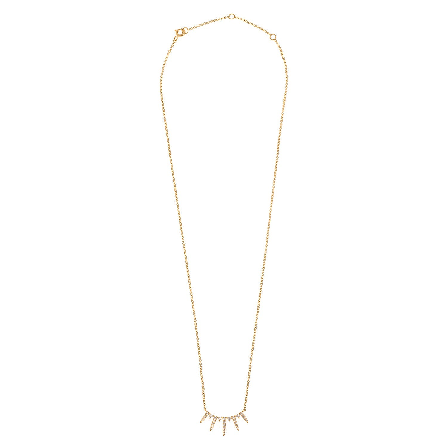 Diamond Rays Bar Necklace