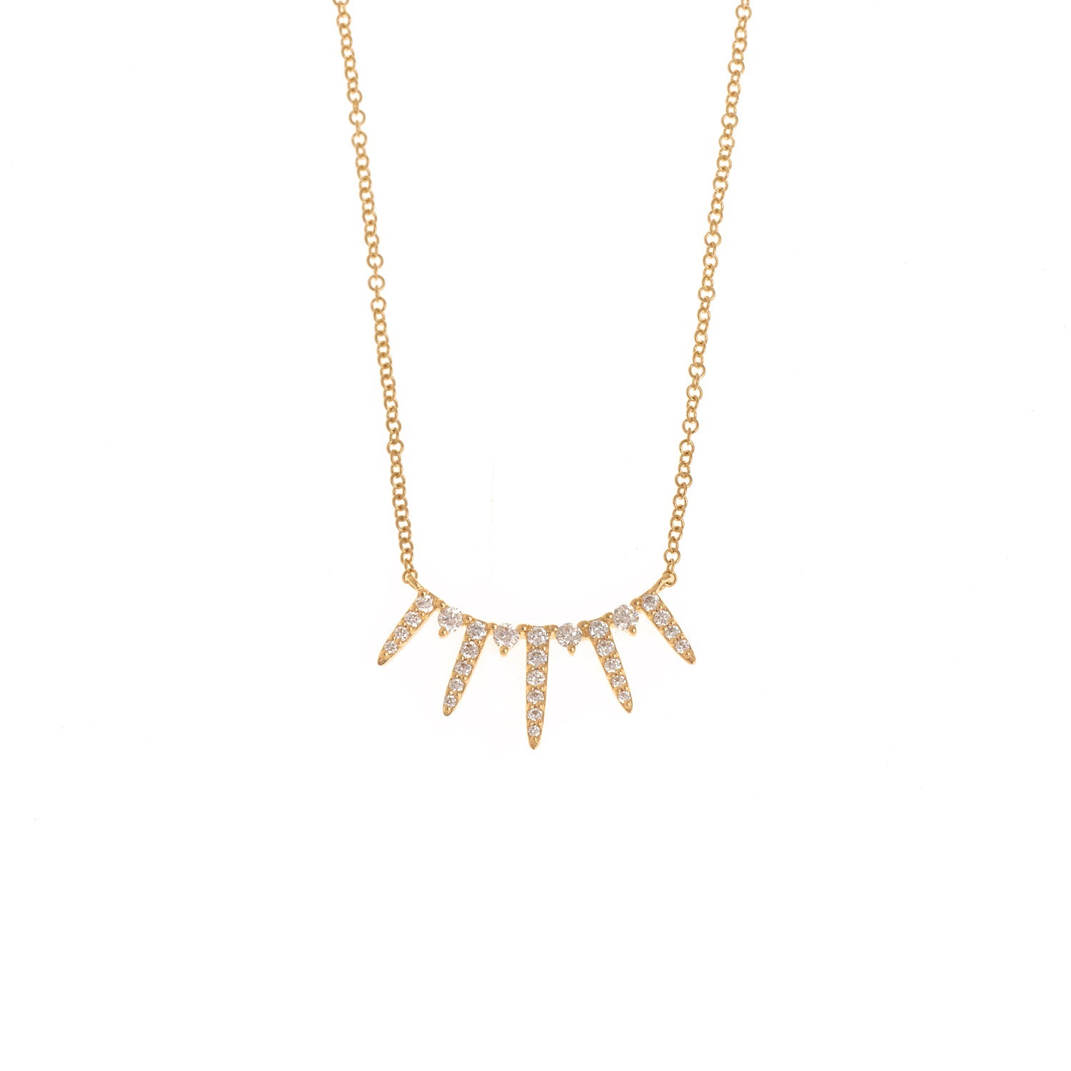 Diamond Rays Bar Necklace