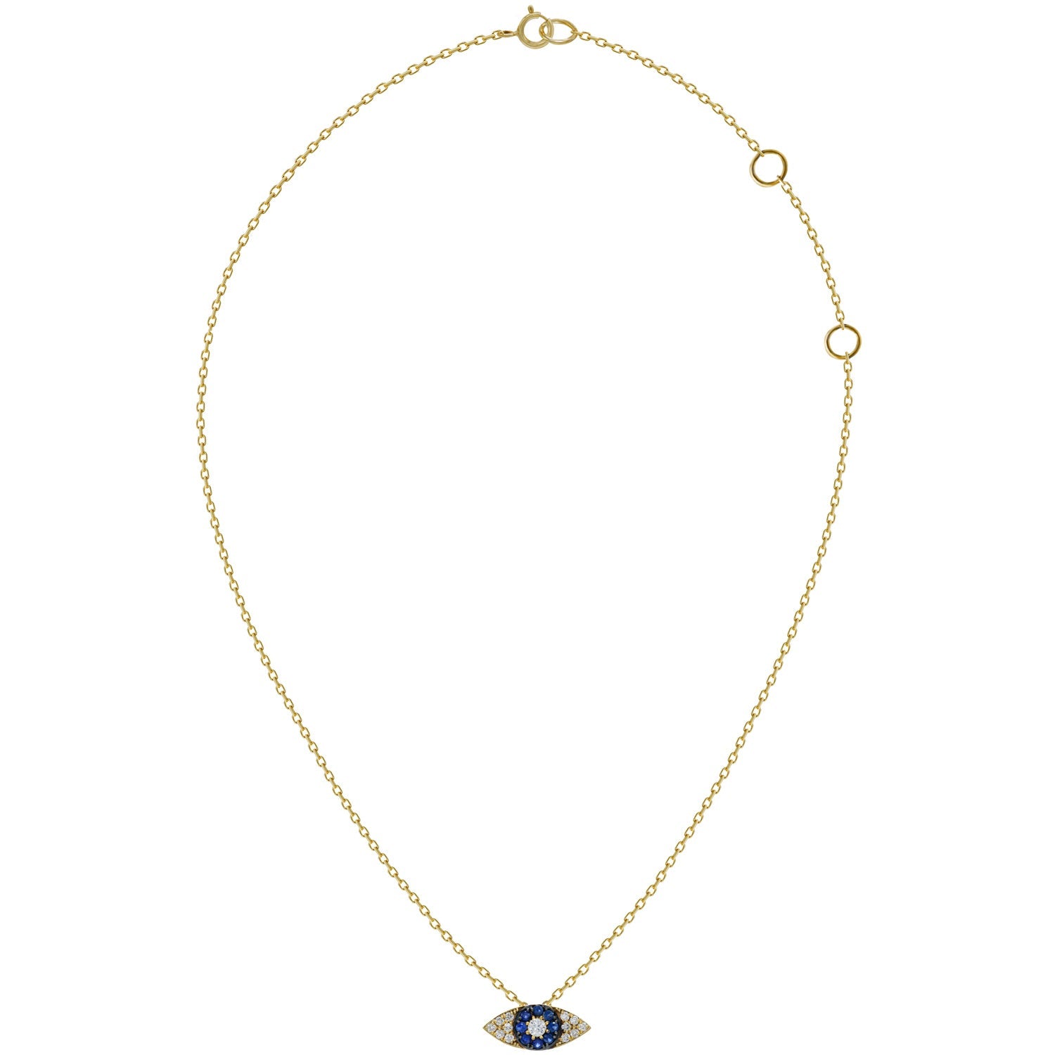 Diamond evil eye necklace