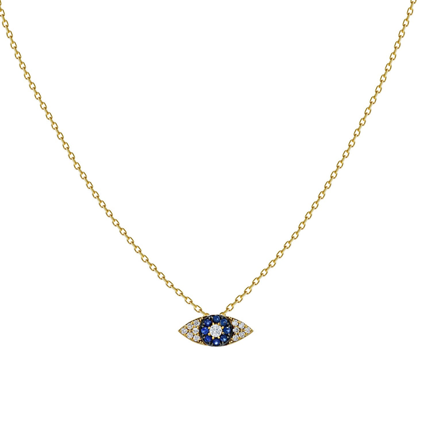 Diamond evil eye necklace