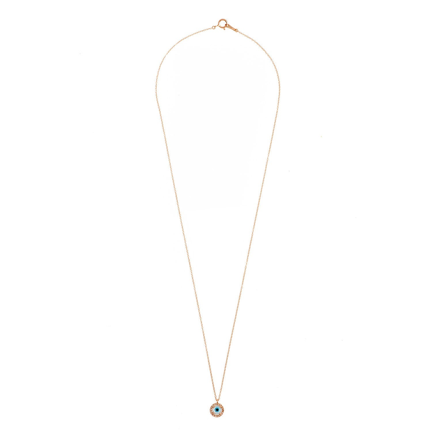 Evil eye necklace. Diamond evil eye necklace. Μάτι κολιέ.