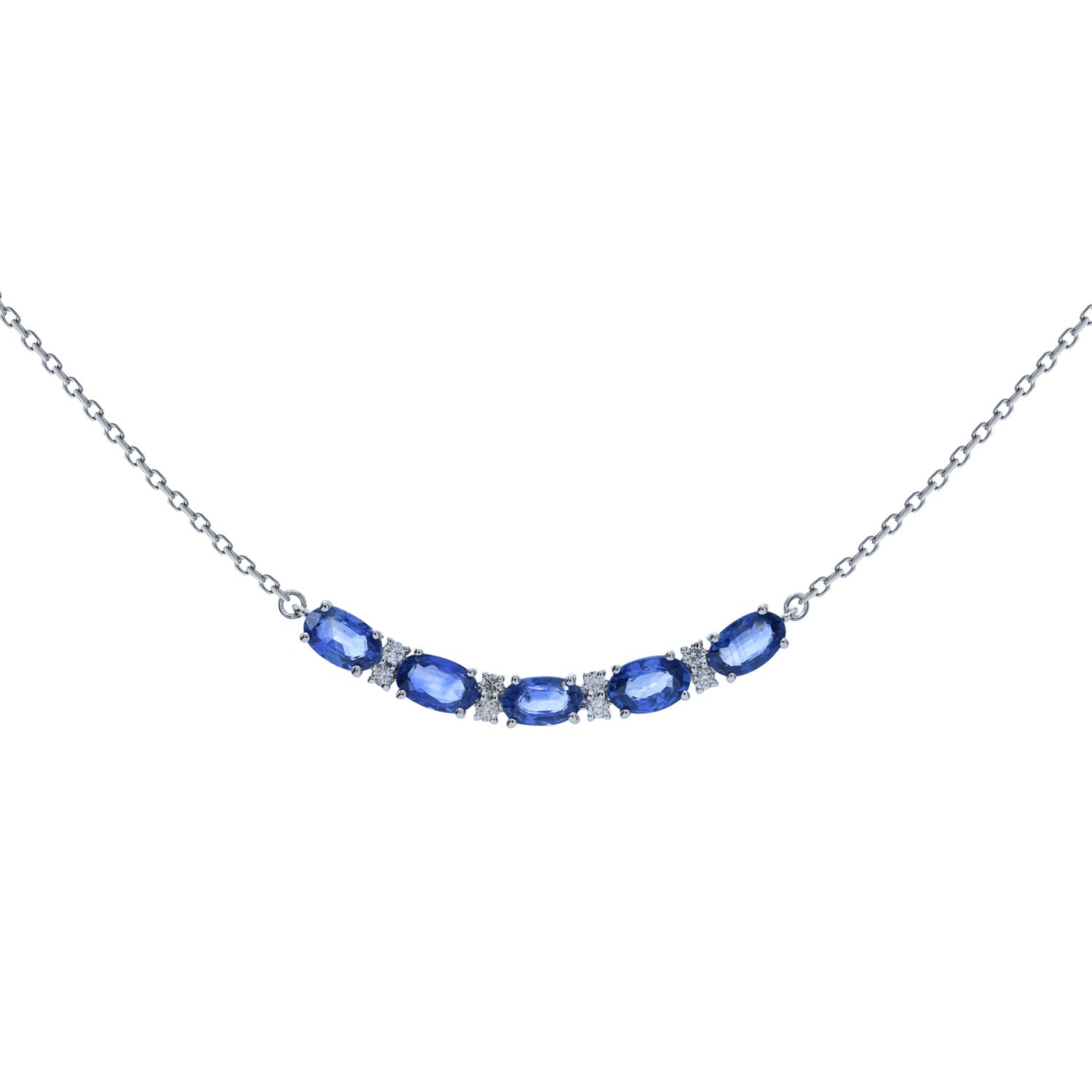 Sapphire Necklace. Sapphire and diamond necklace. Sapphire necklace for gift. Chain necklace. Anatol jewelry. Fine jewelry. Golden Hall. Kifissia. Athens. Χρυσό κολιέ. Κολιέ με διαμάντια. Χρυσά κοσμήματα. Κηφισιά. Κολιέ με μπριγιάν. Κολιέ με ζαφείρια. Κολιέ με μπριγιάν και ζαφείρια.