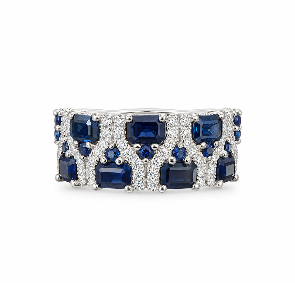 Blue Sapphire Diamond Ring