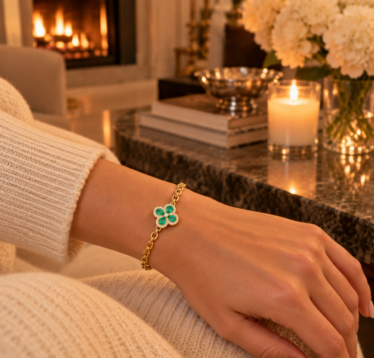 The Emerald Clover Bracelet
