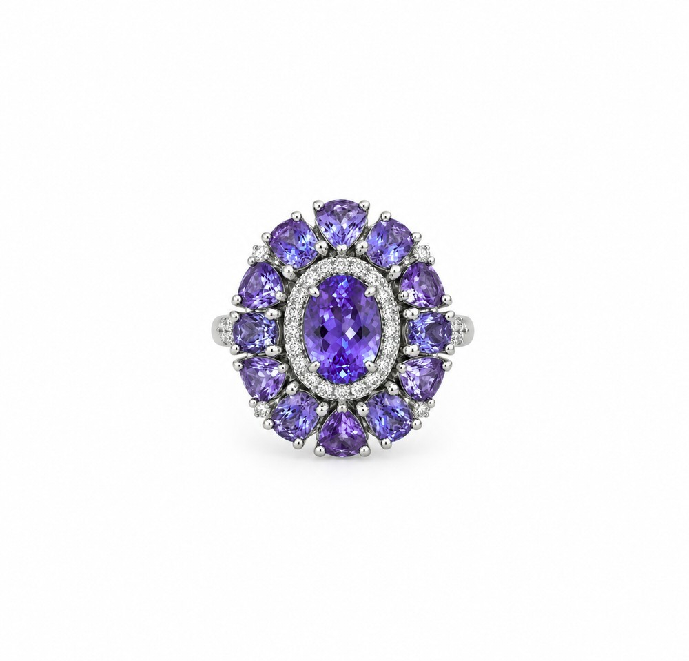 Tanzanite Diamond Ring