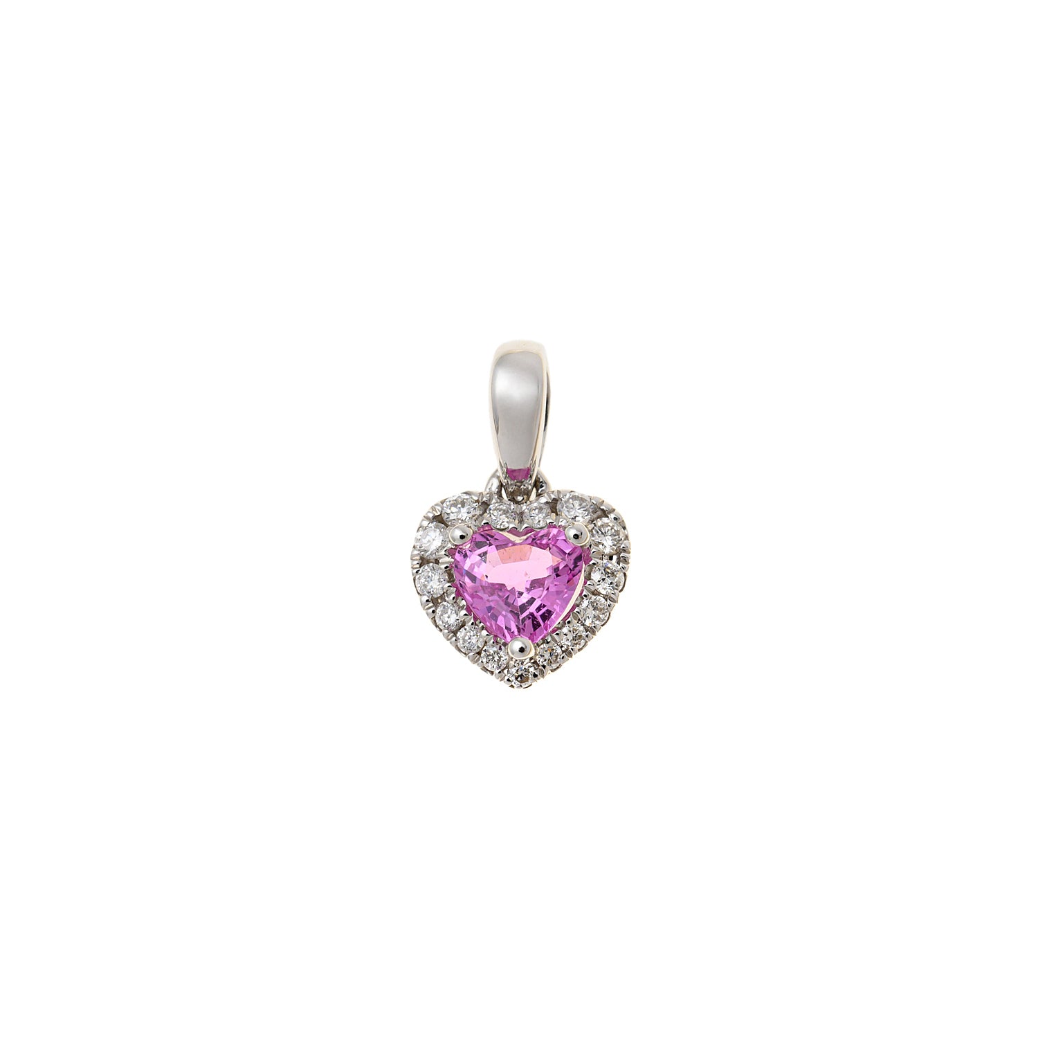 Heart Pink Sapphire Pendant