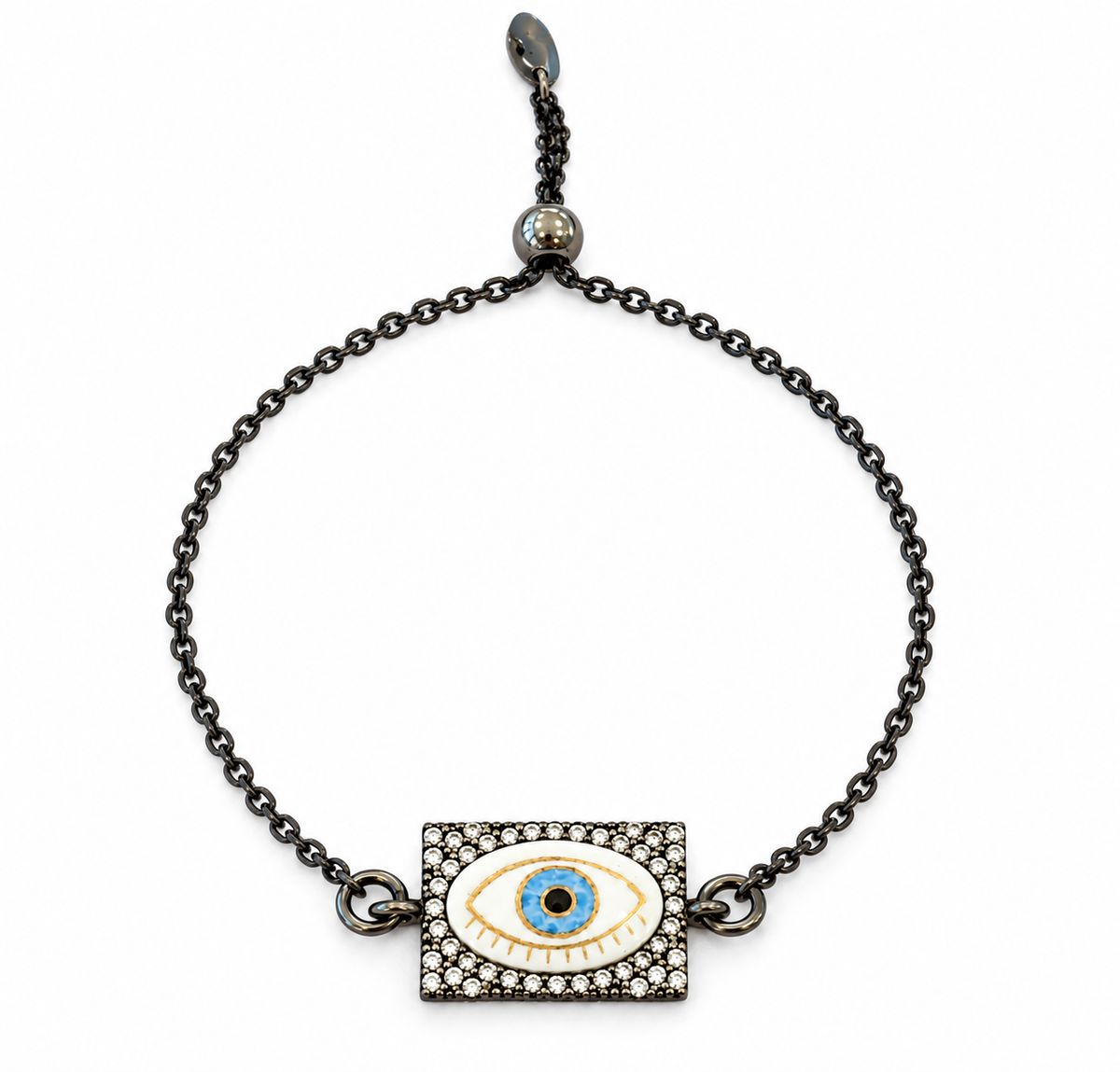 Rectangular Enamel Eye Bracelet