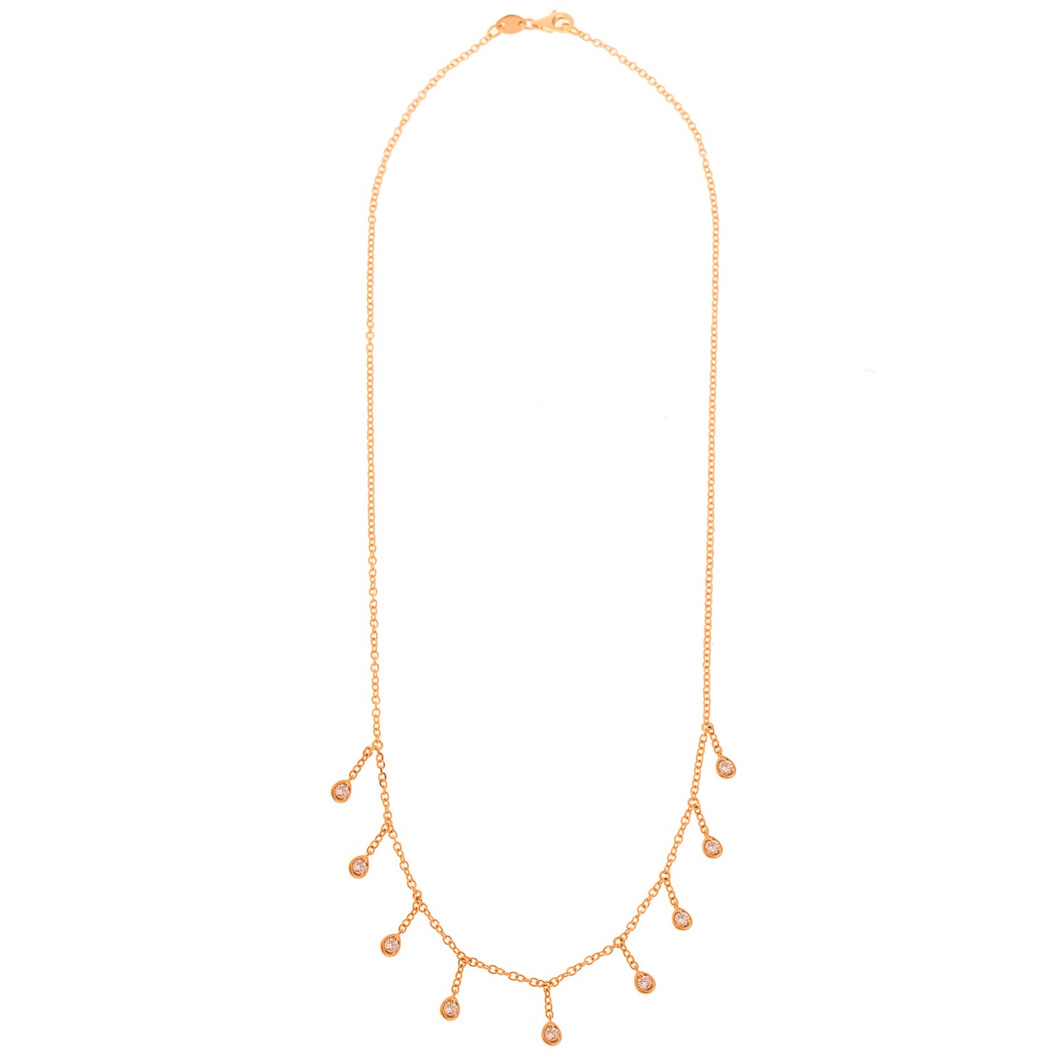 Gold Dangle Diamond Necklace