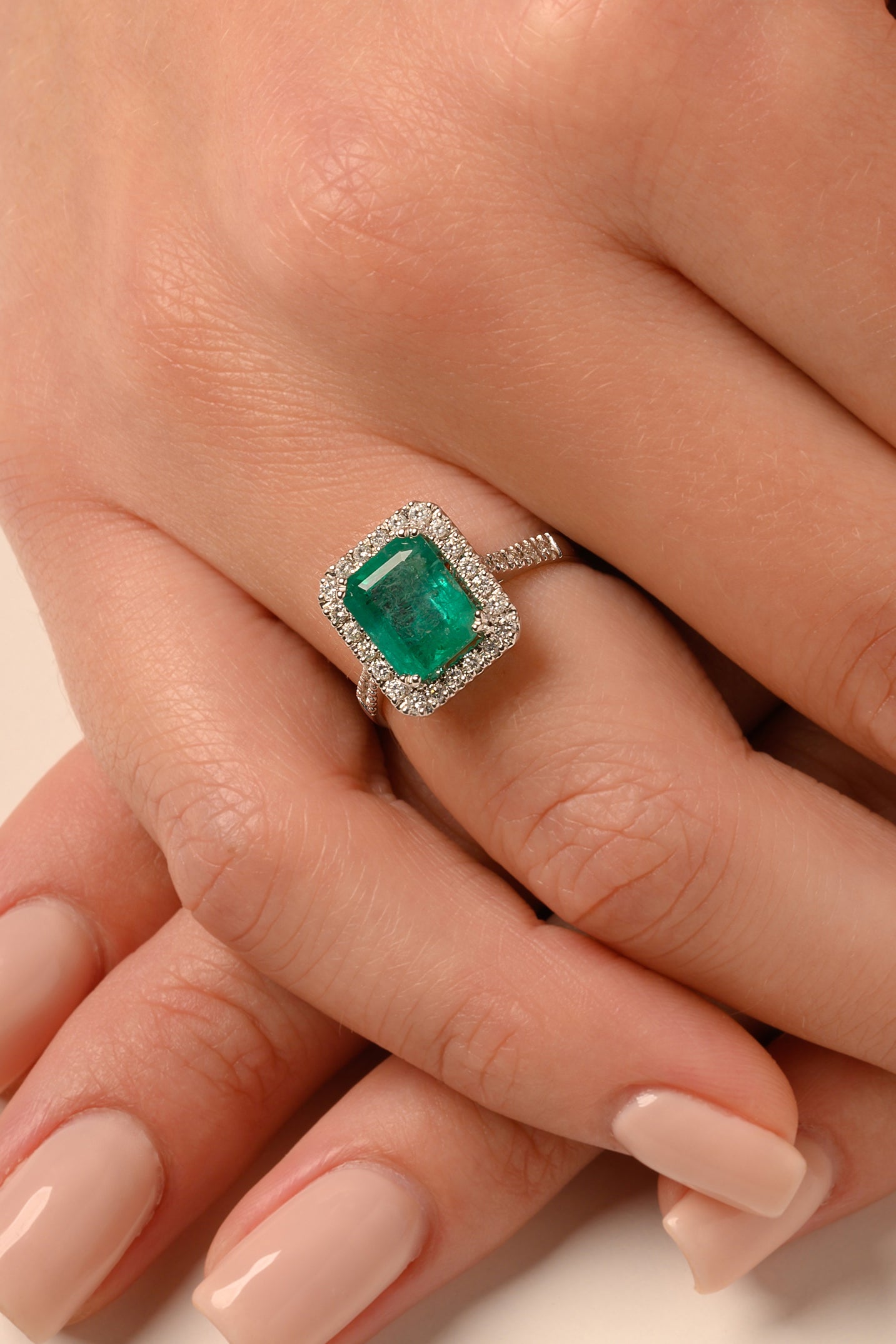 Emerald and Diamond Ring