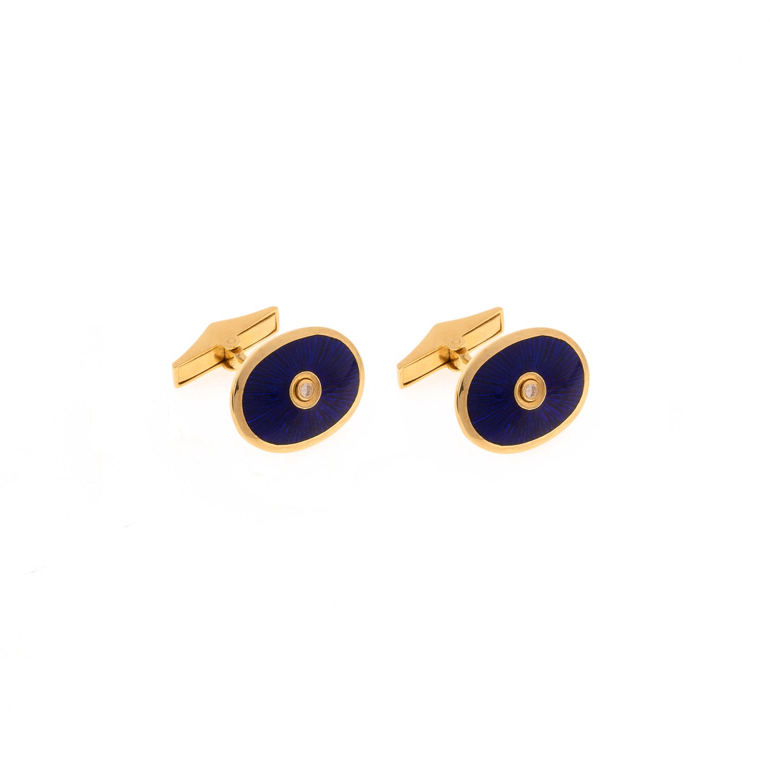 Blue and Gold Cufflinks