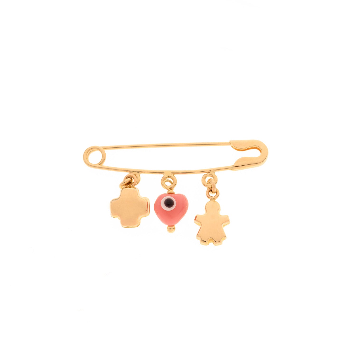 Gold Triple Pendant Pin