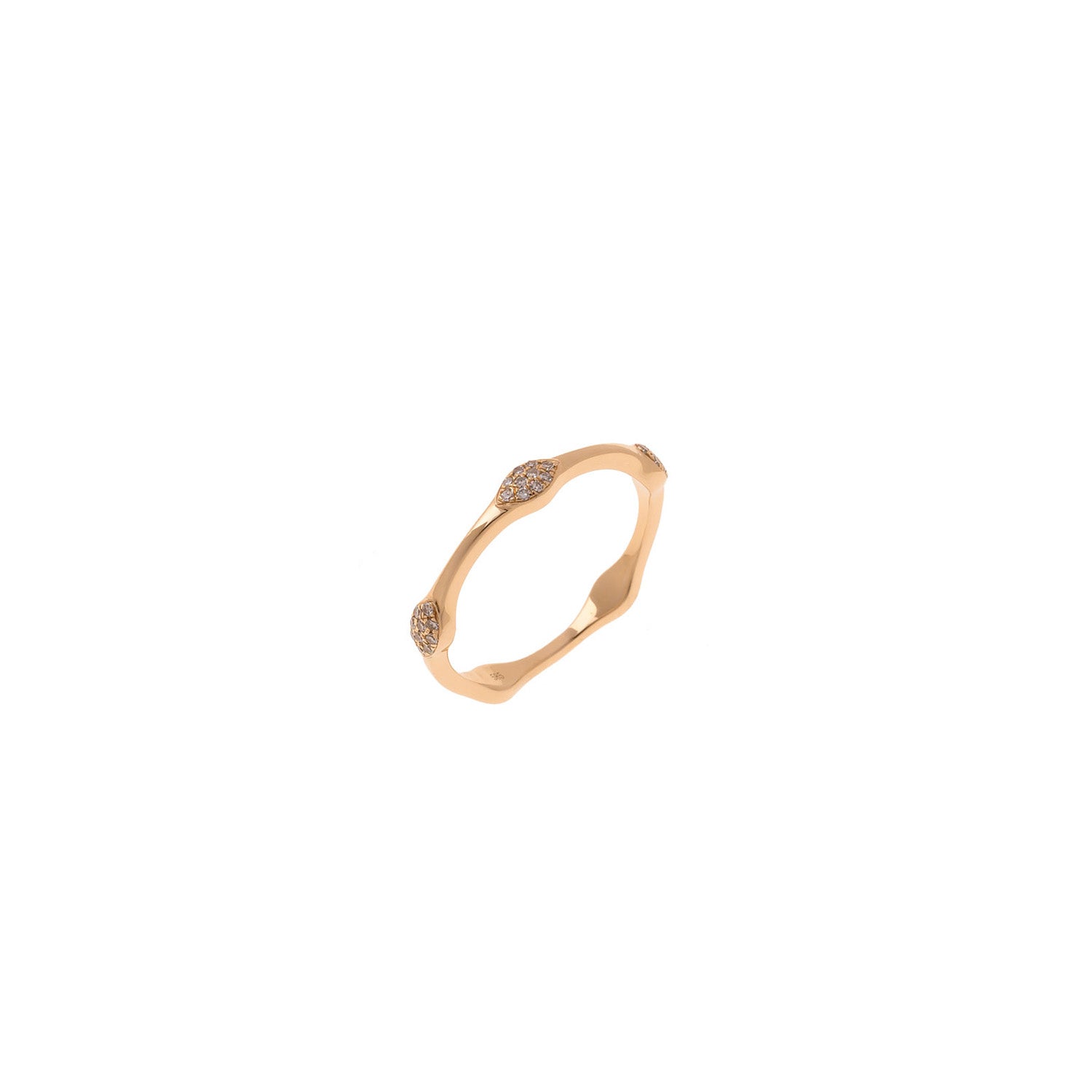 Gold Ring with Mini Evil Eyes