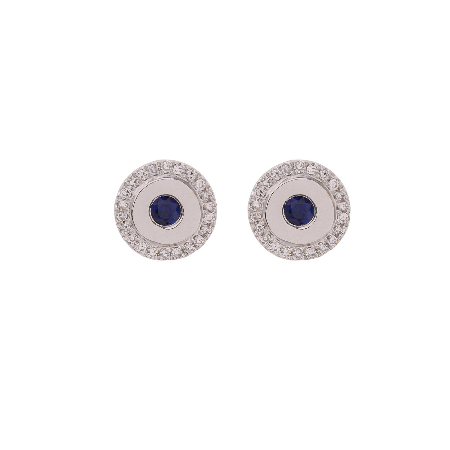 Circle Evil Eye Stud Earrings