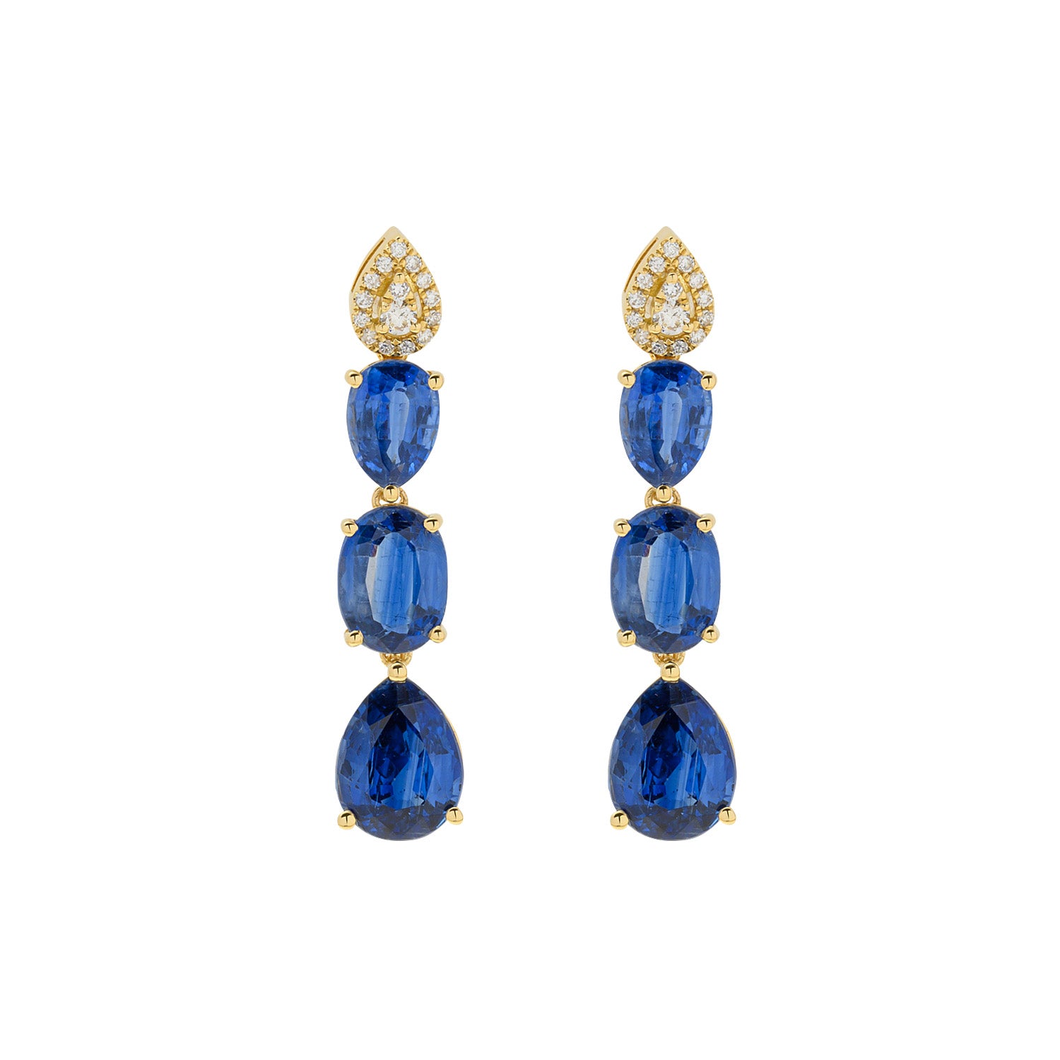 Kyanite & Diamond earrings