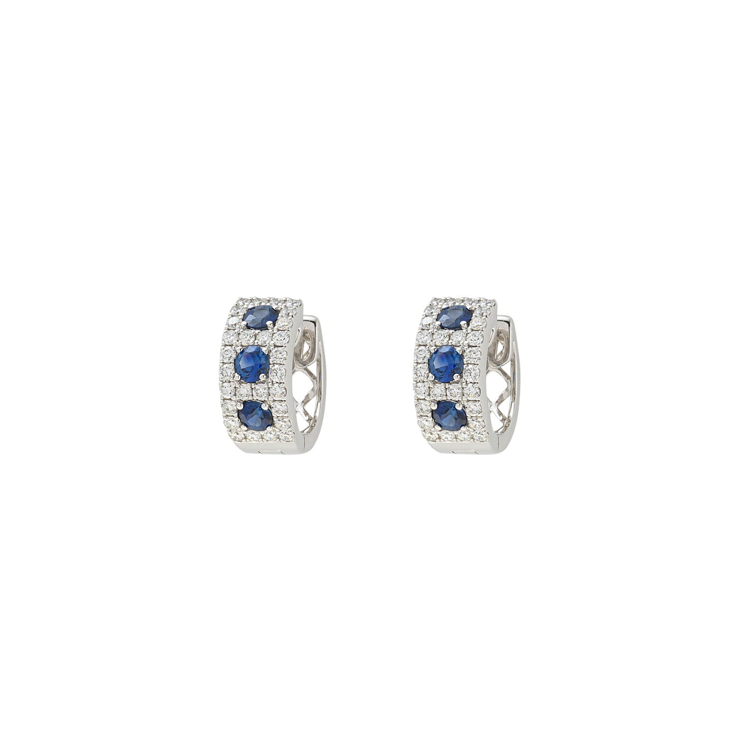 Sapphire & Diamond Hoops earrings