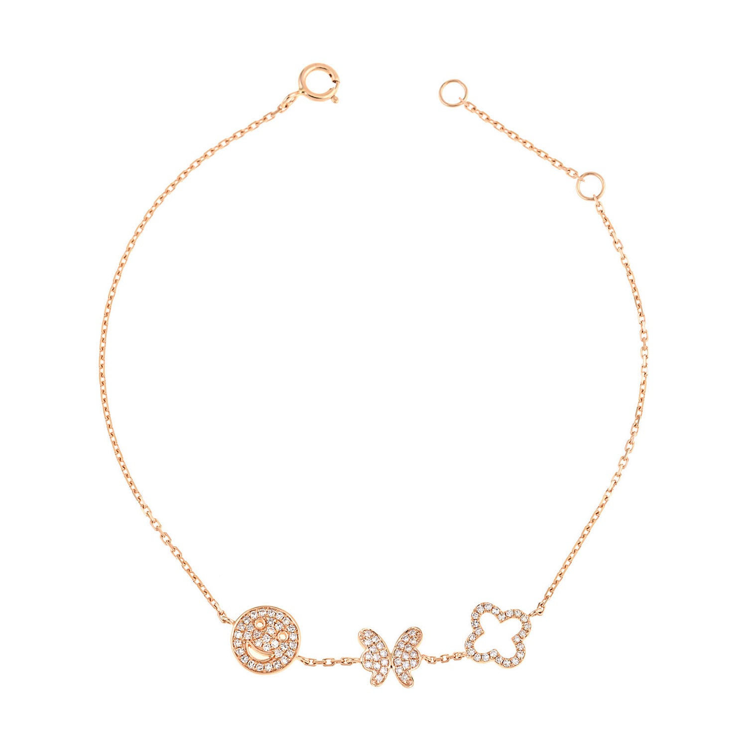 Multi-Charm Diamond Bracelet