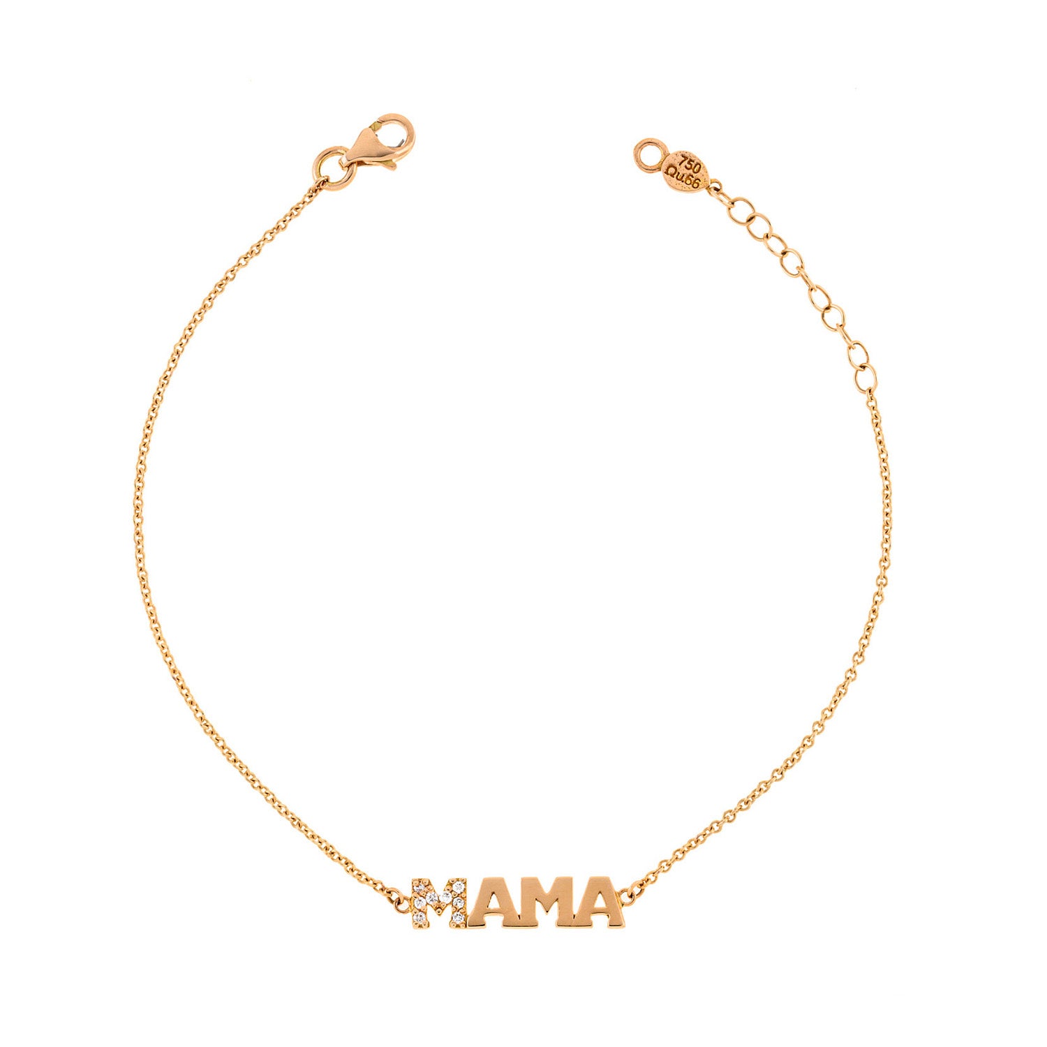 "MAMA" Gold bracelet with Diamond