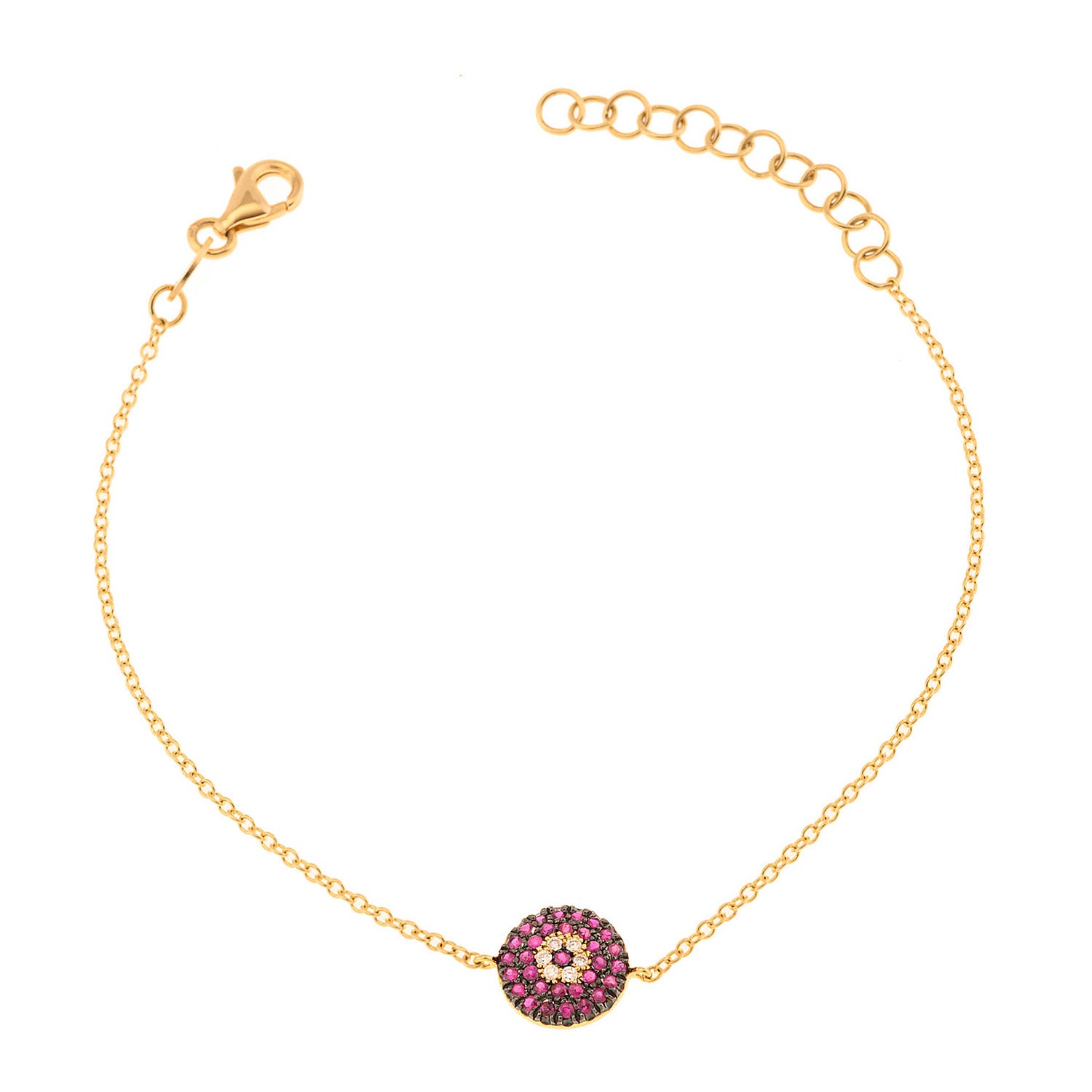 Ruby and Diamond Eye Bracelet