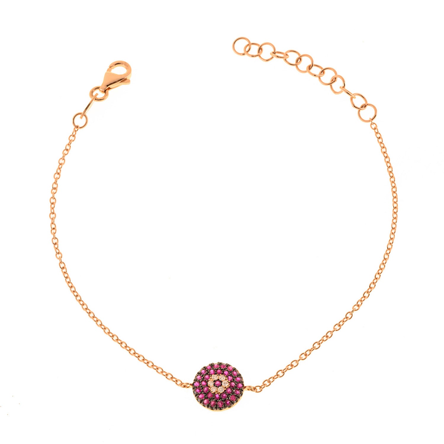 Ruby and Diamond Eye Bracelet