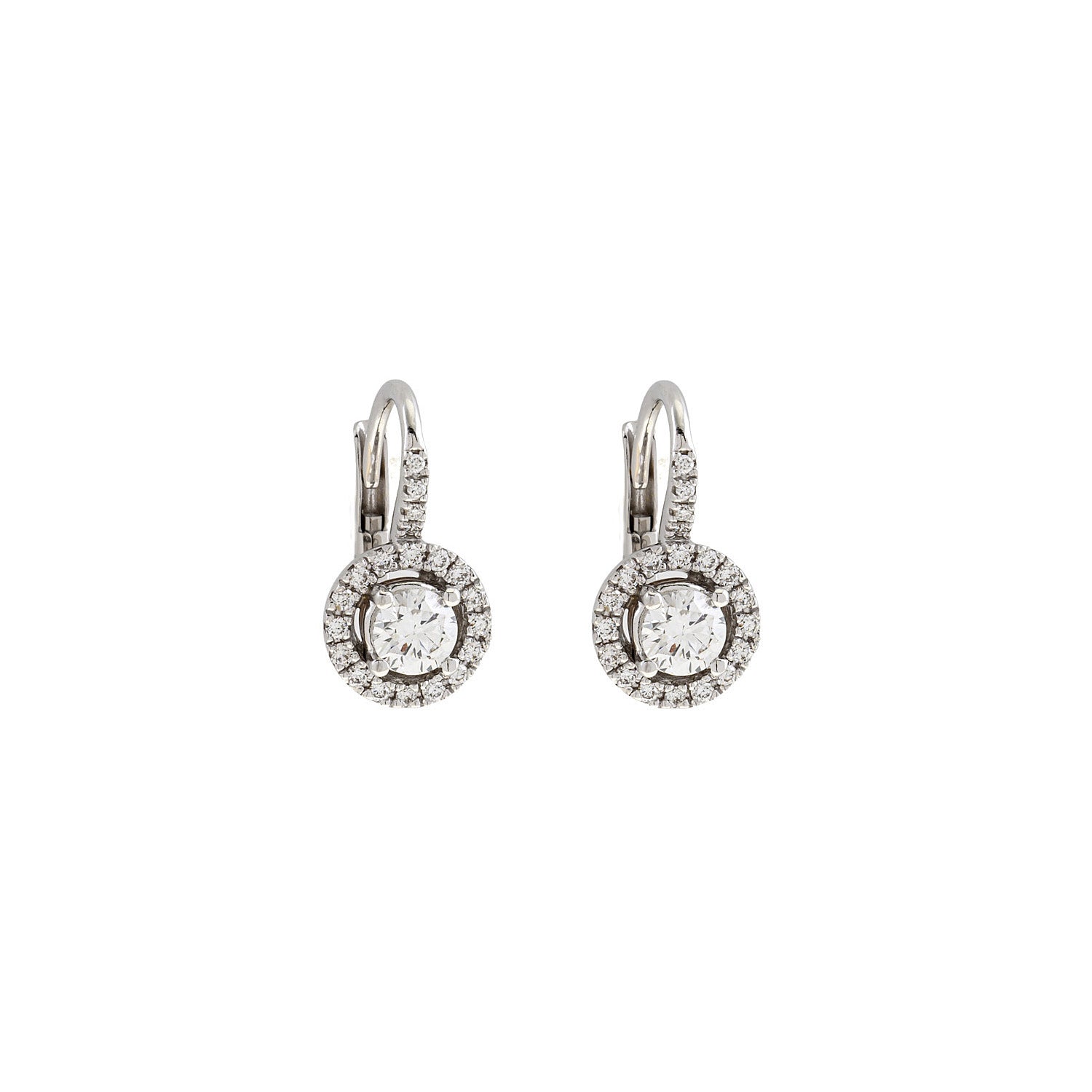 Solitaire hoop diamond earrings